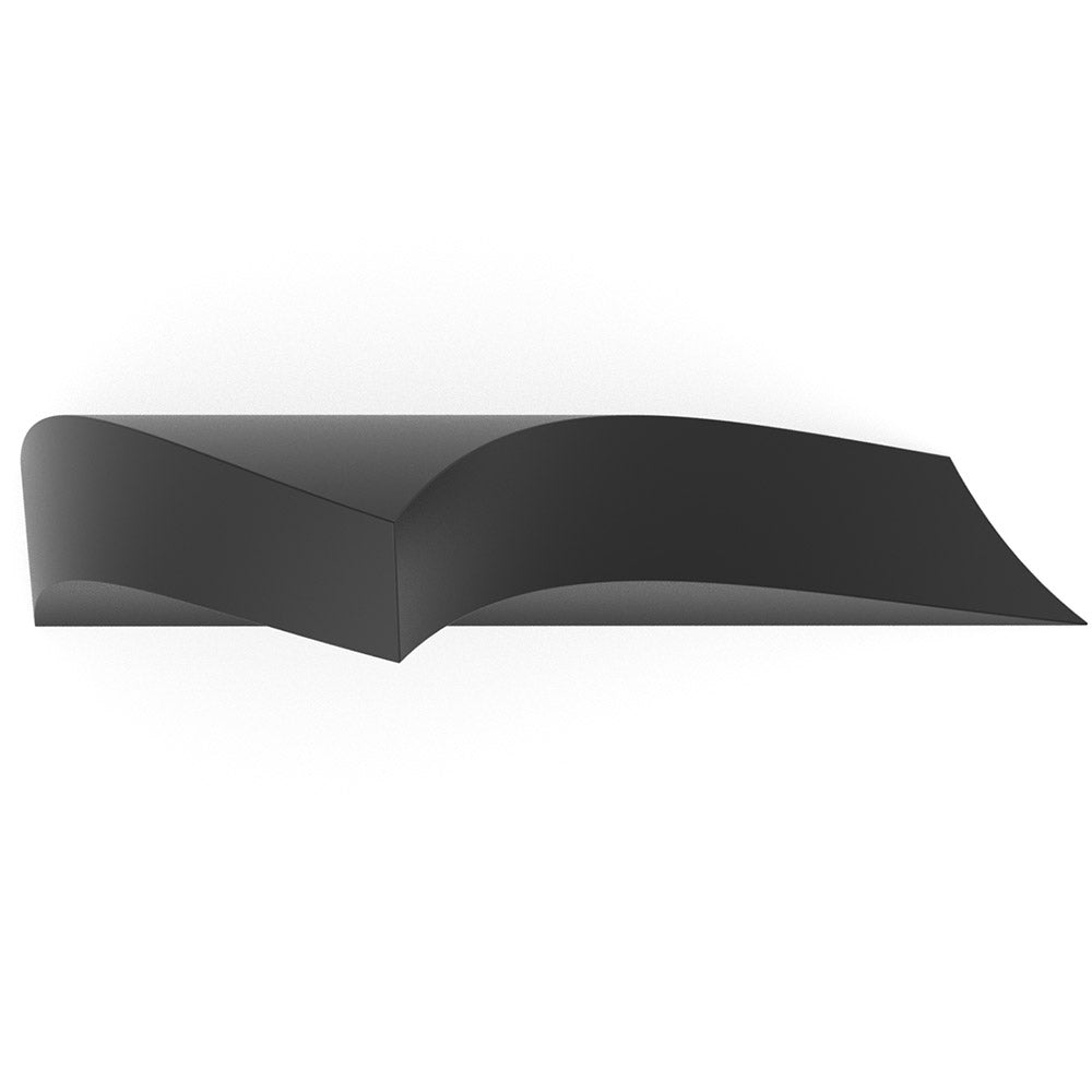 Wave Adult Cremation Urn for Ashes in Matte Black Stainless Steel