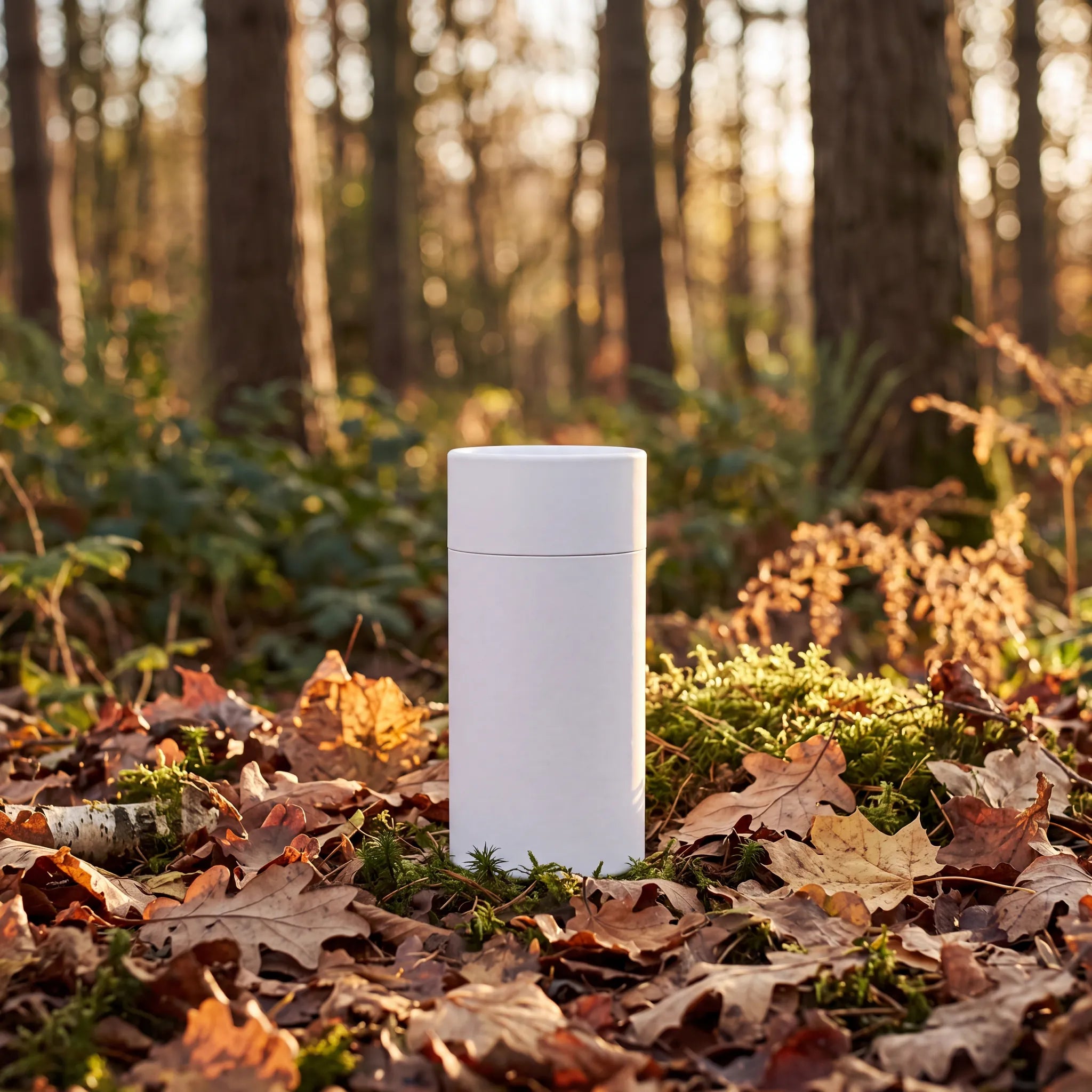 White-Eco-Friendly-Scattering-Tube-for-Ashes-Mini-In-the-Woods
