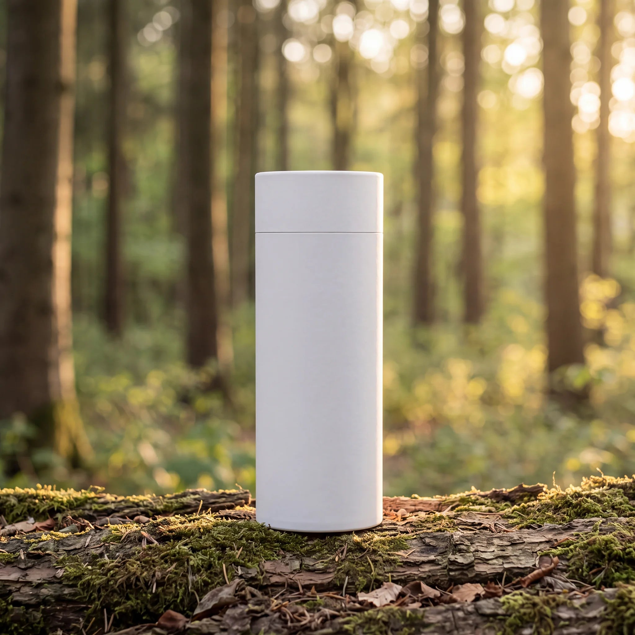 White-Eco-Friendly-Scattering-Tube-for-Ashes-Token-In-the-Woods