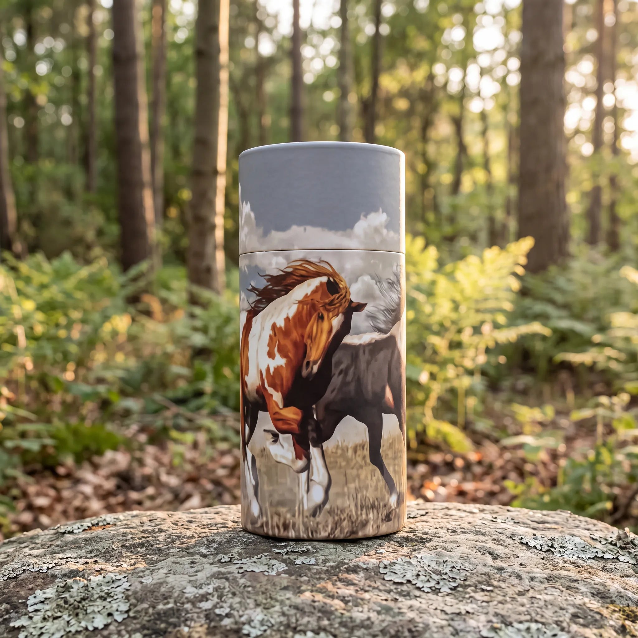 Wild-Horses-Eco-Friendly-Scattering-Tube-for-Ashes-Mini-In-the-Woods