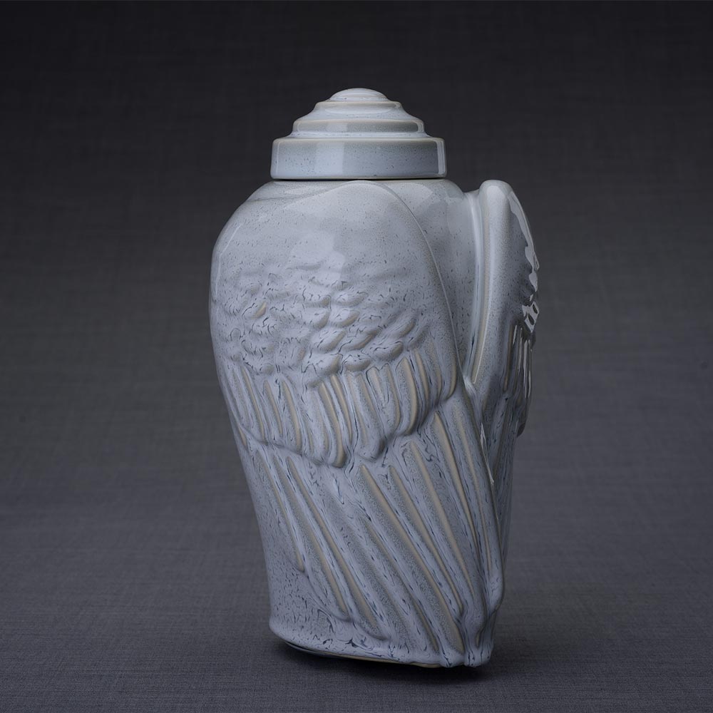 Angel Wings Adult Cremation Urn for Ashes in Grey