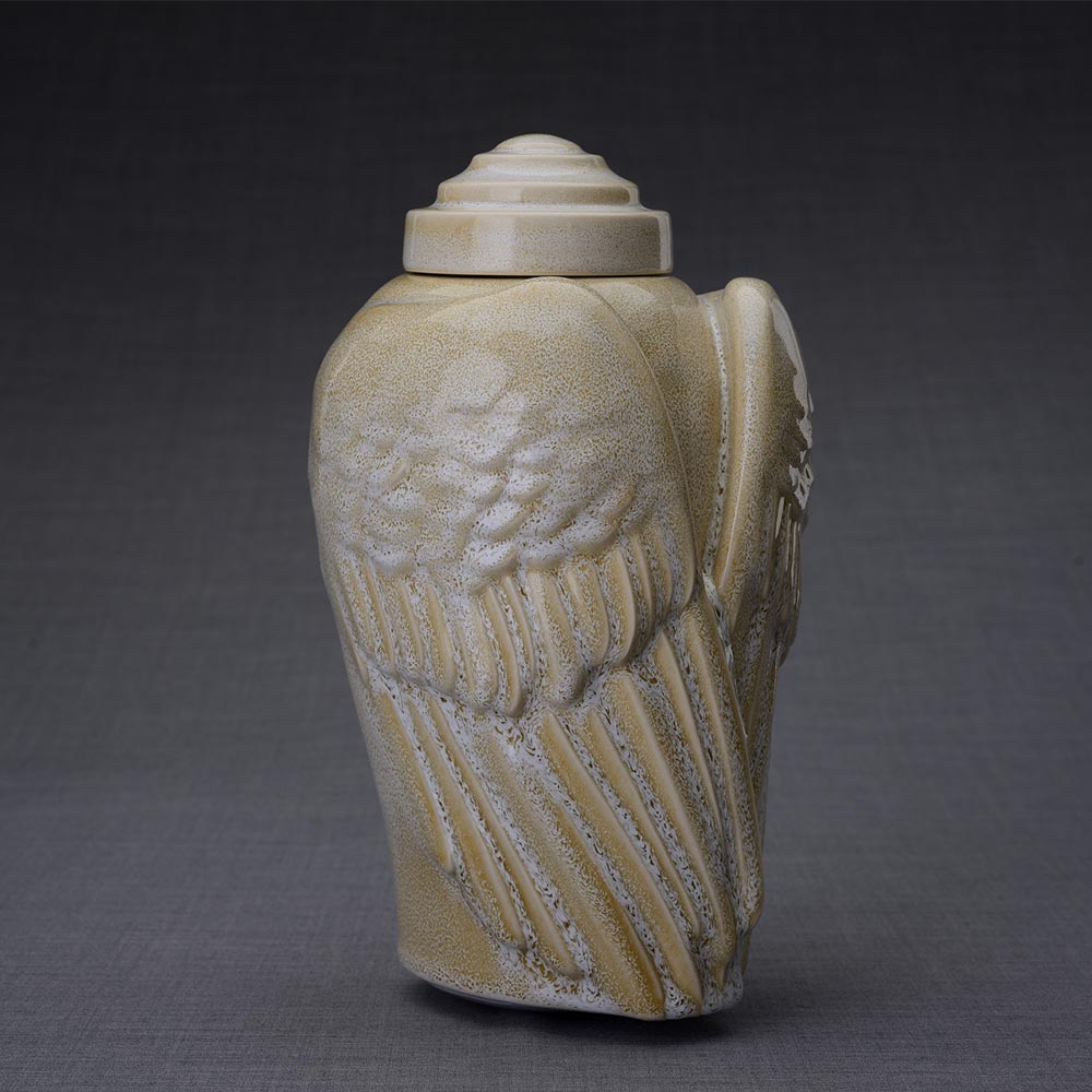 Angel Wings Adult Cremation Urn for Ashes in Light Sand