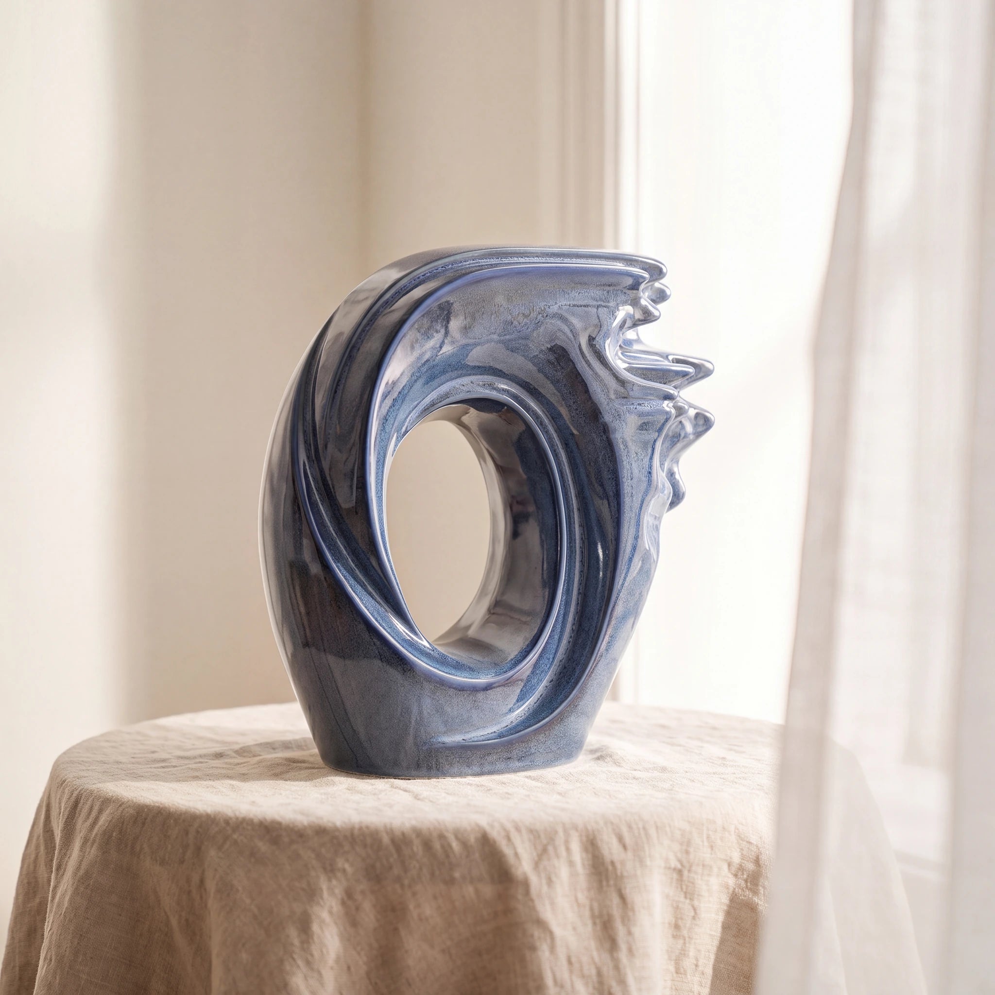 Zephyr Adult Cremation Urn for Ashes in Blue