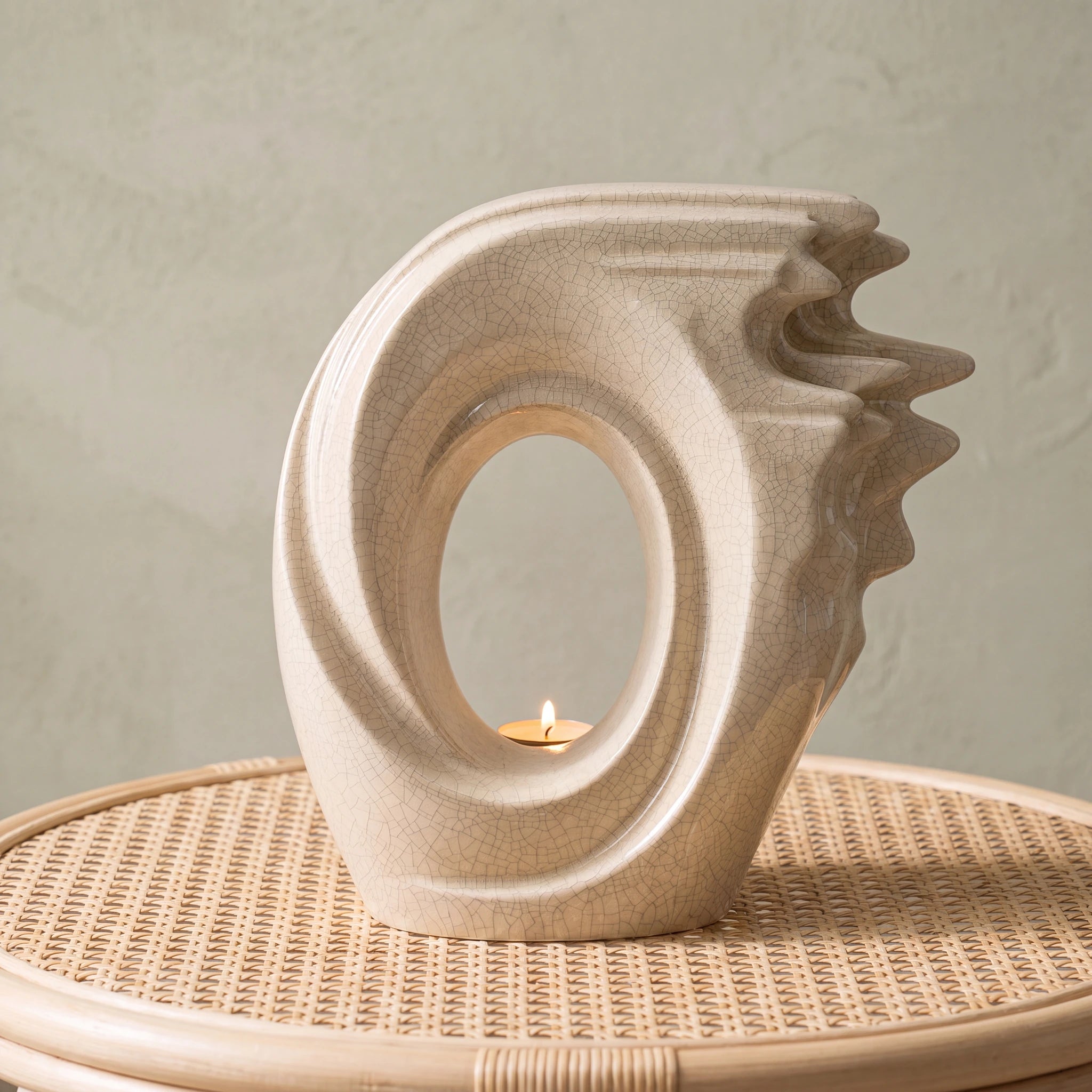 Zephyr Adult Cremation Urn for Ashes in Crackle Glaze