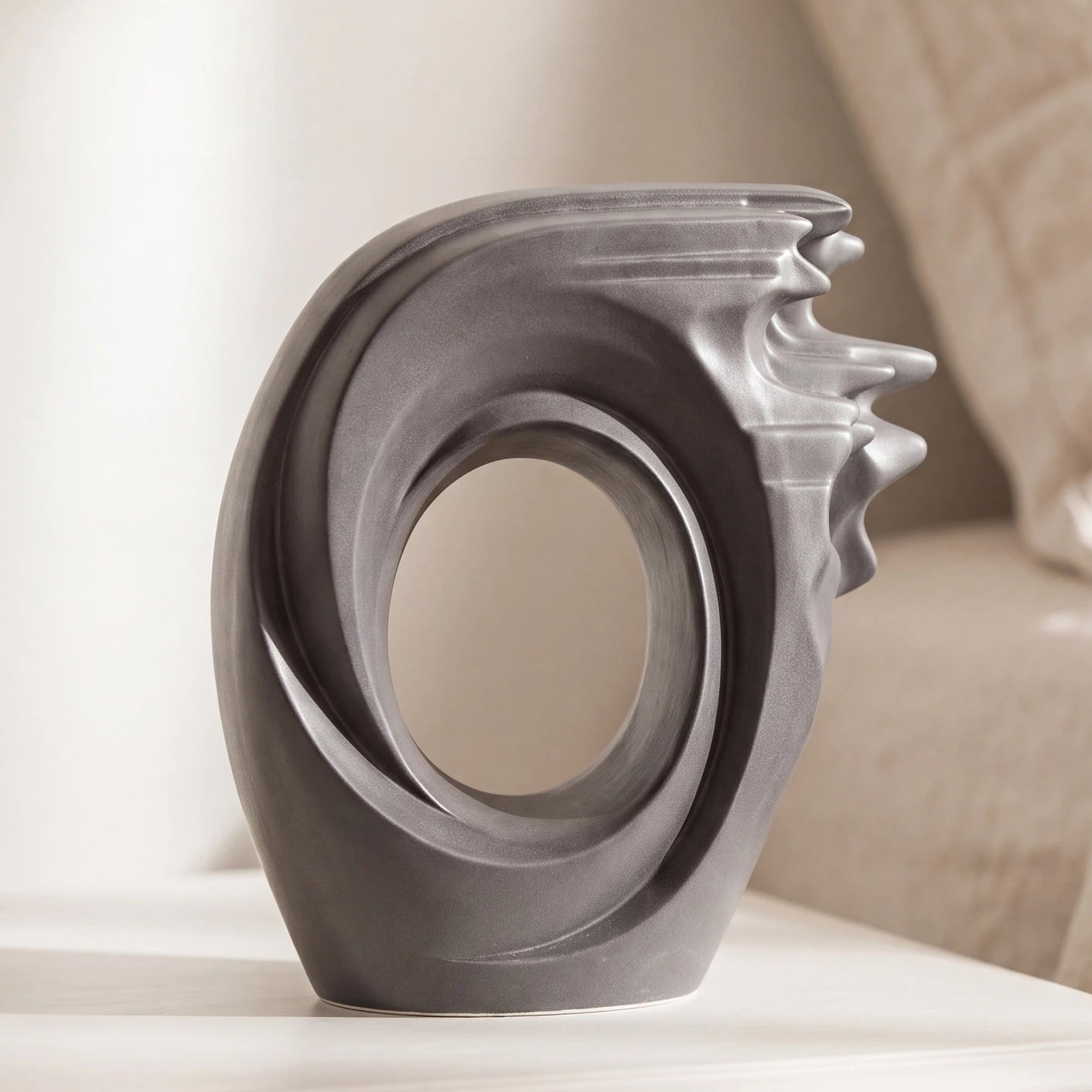 Zephyr Adult Cremation Urn for Ashes in Matte Grey