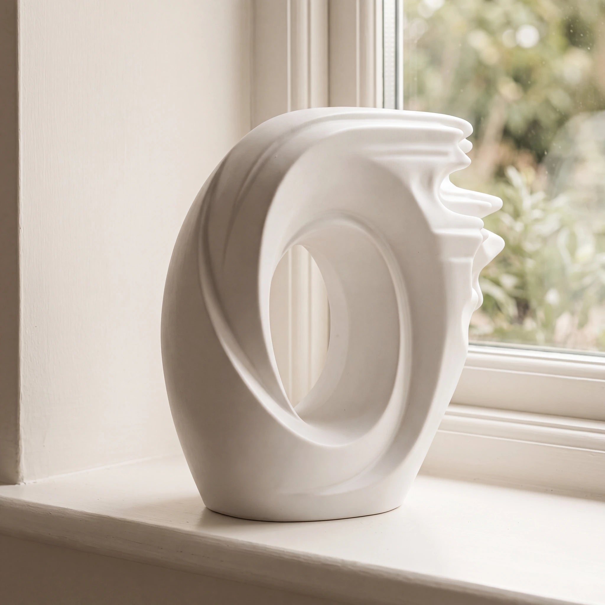 Zephyr Adult Cremation Urn for Ashes in Matte White