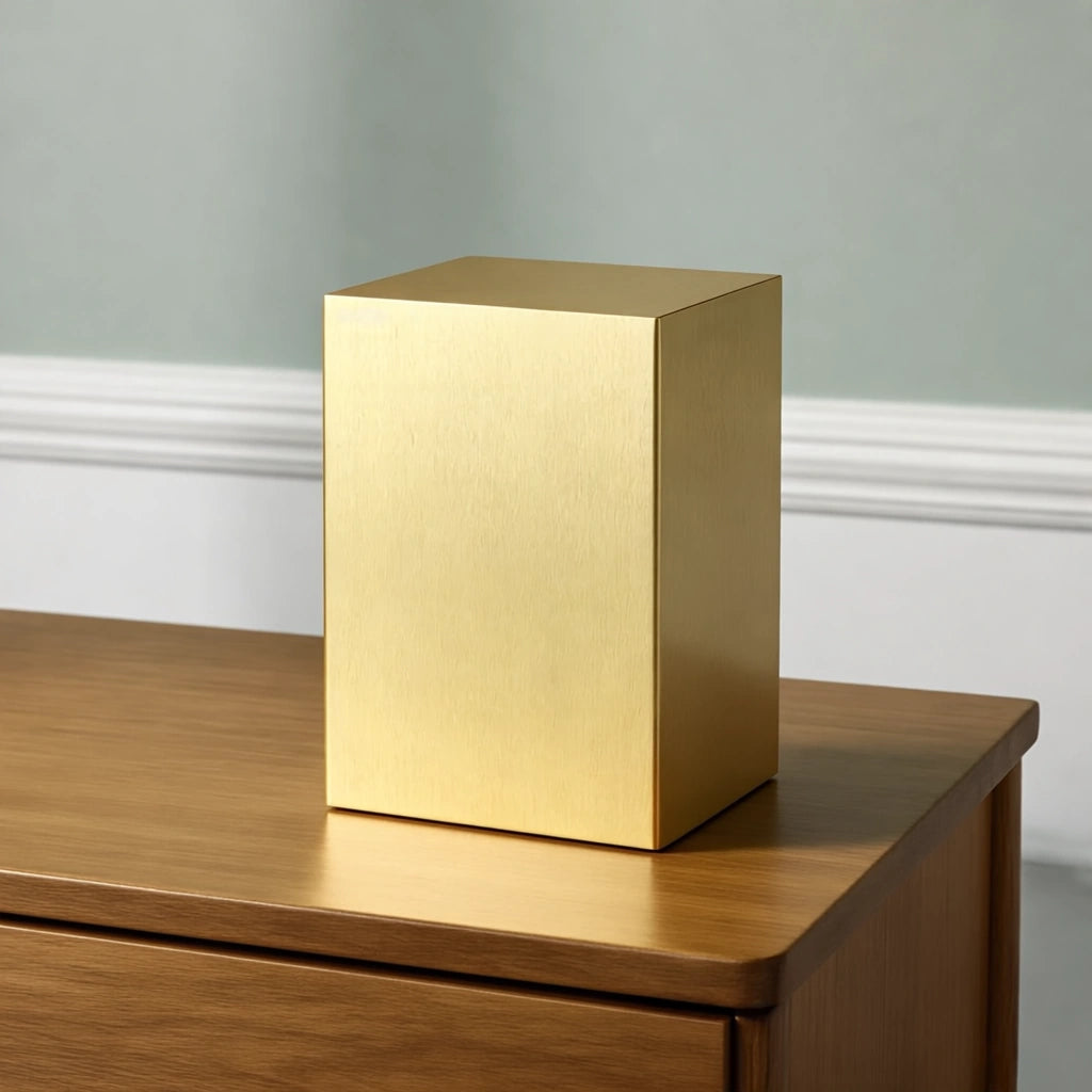 Beaumont Stainless Steel Adult Cremation Urn for Ashes in Gold