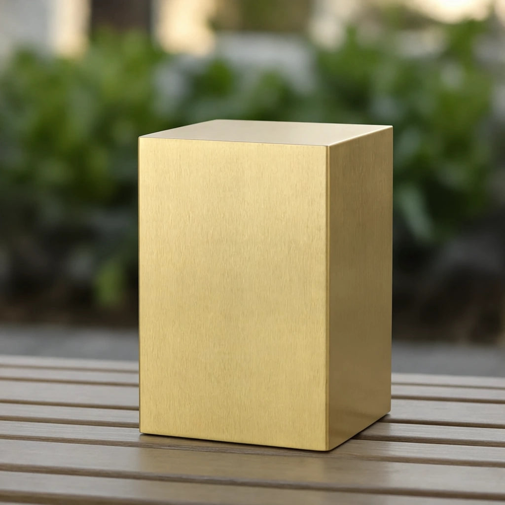 Beaumont Stainless Steel Adult Cremation Urn for Ashes in Gold