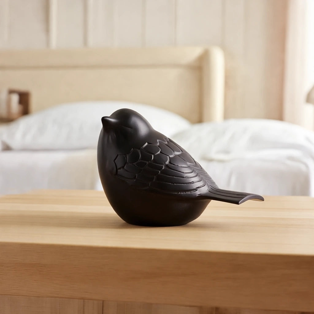 Bird Keepsake Urn for Ashes in Bronze