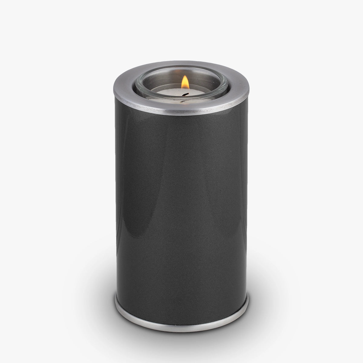 candle small urn for ashes in graphite