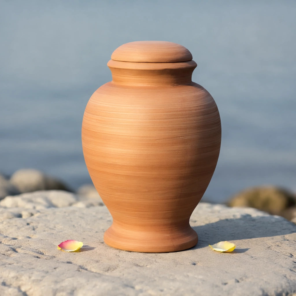 Classic Adult Biodegradable Urn for Ashes in Sand