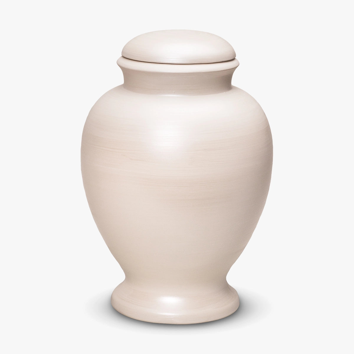 classic adult biodegradable urn for ashes in white