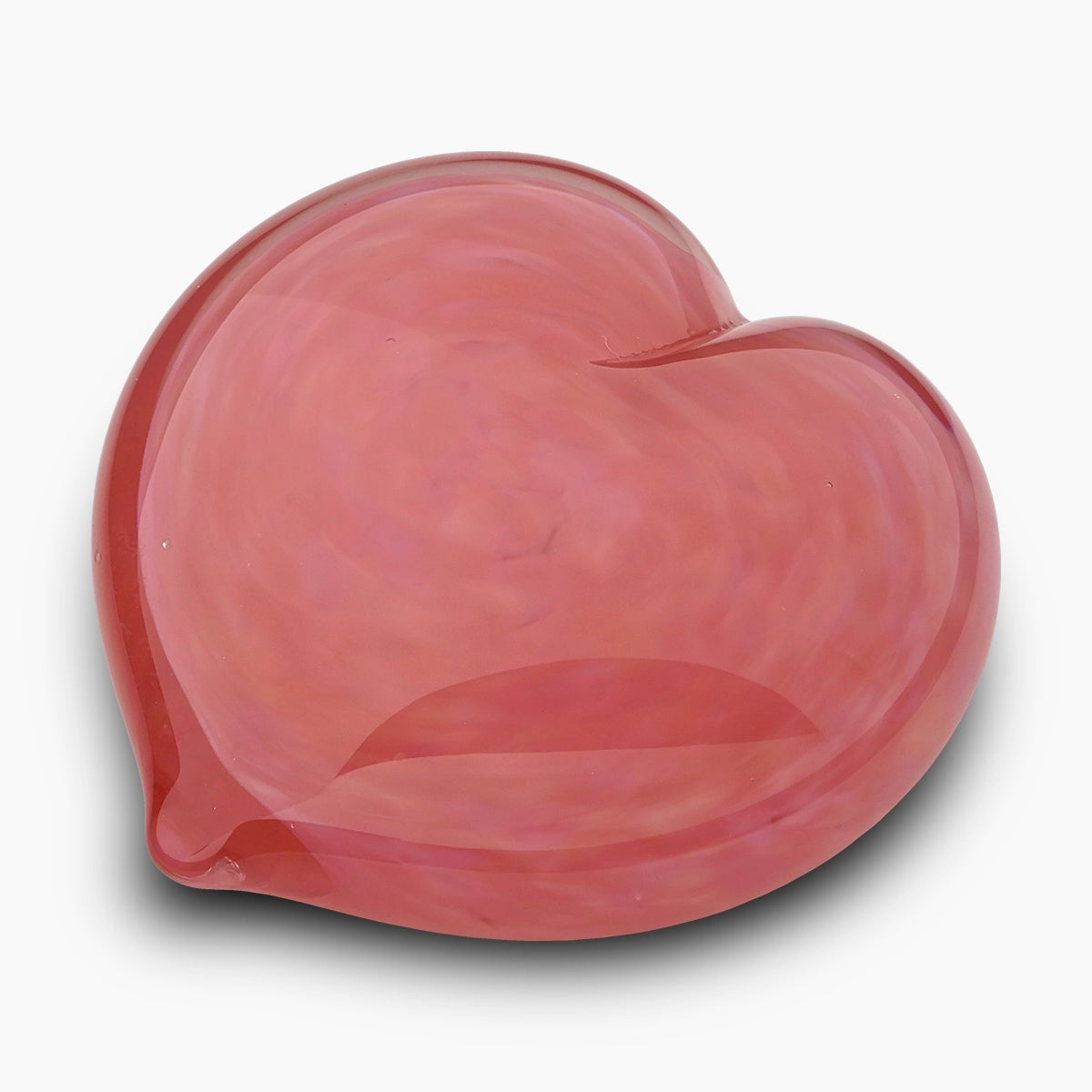 crystal heart keepsake urn for ashes in blush pink