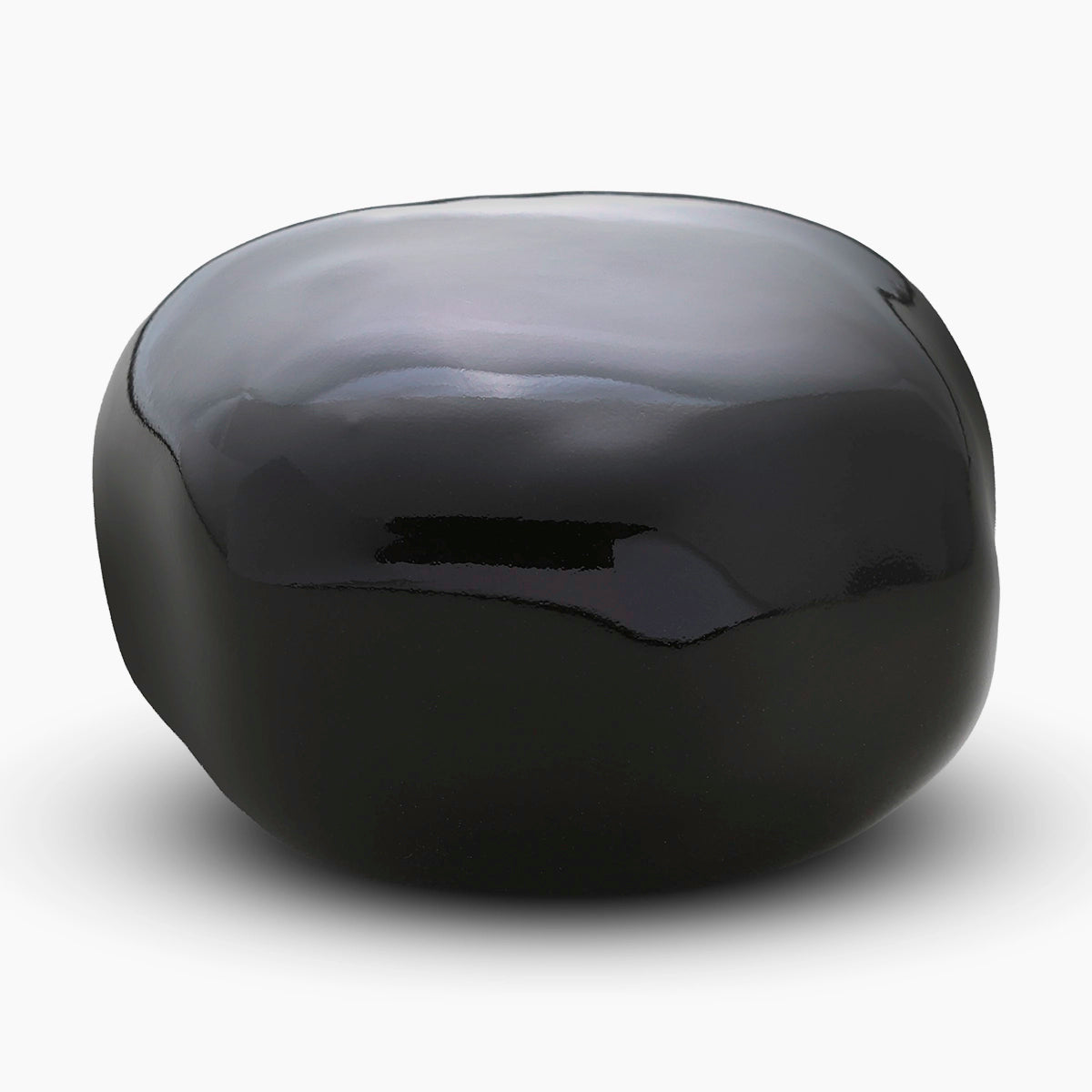 cuddle stone keepsake urn for ashes in glossy black