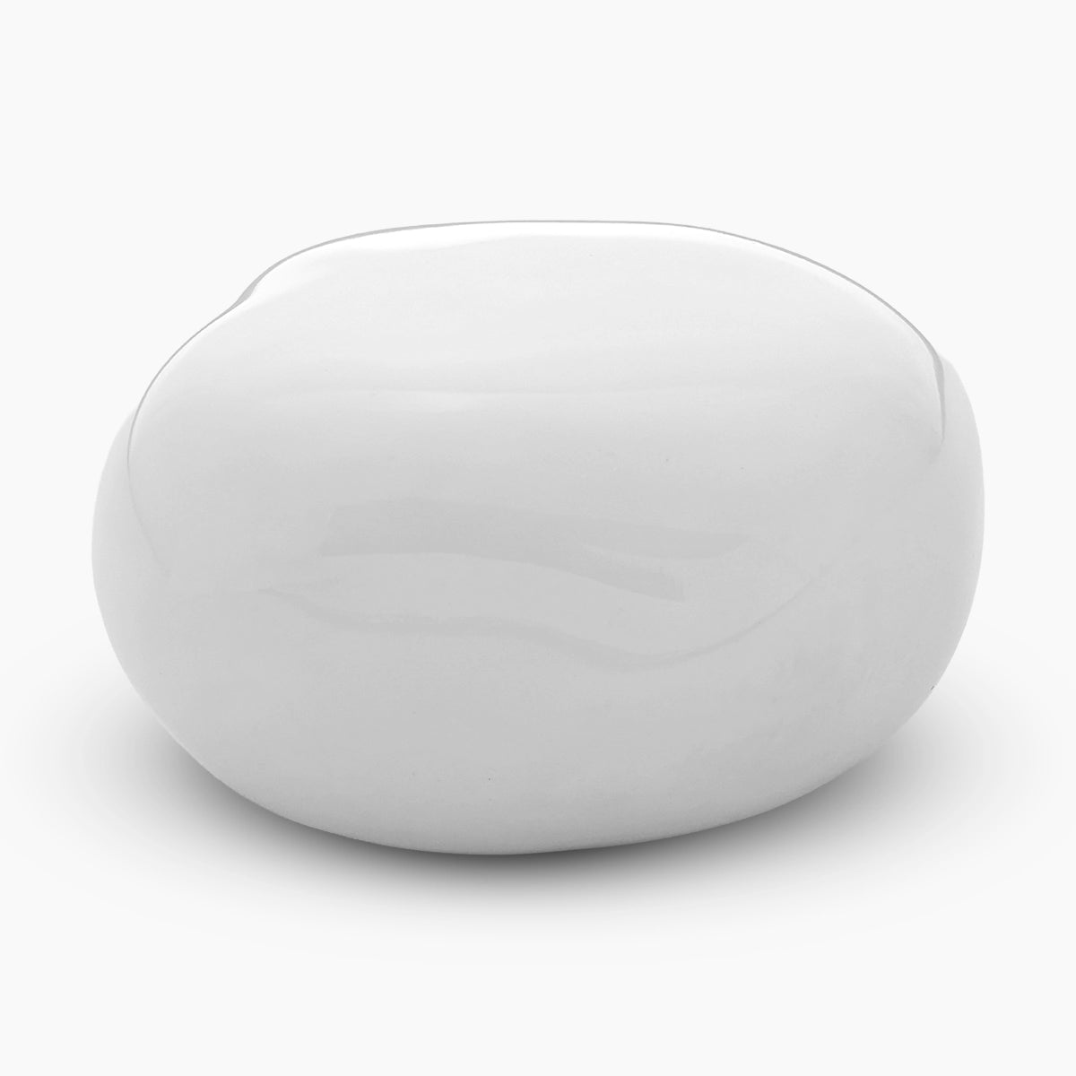 cuddle stone keepsake urn for ashes in glossy white