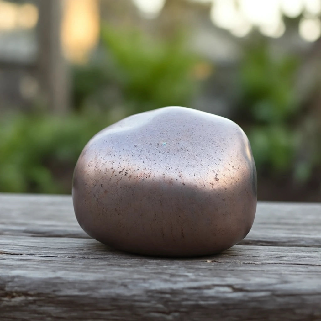 Cuddle Stone Keepsake Urn for Ashes in Rustic Bronze
