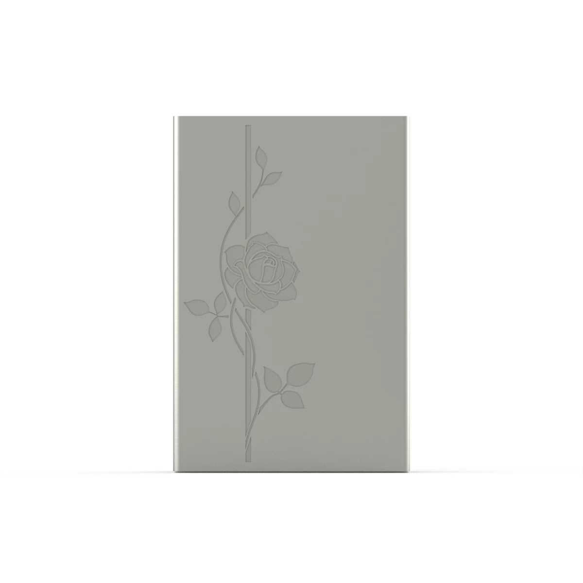 Floral Rose Adult Cremation Urn for Ashes in Stainless Steel
