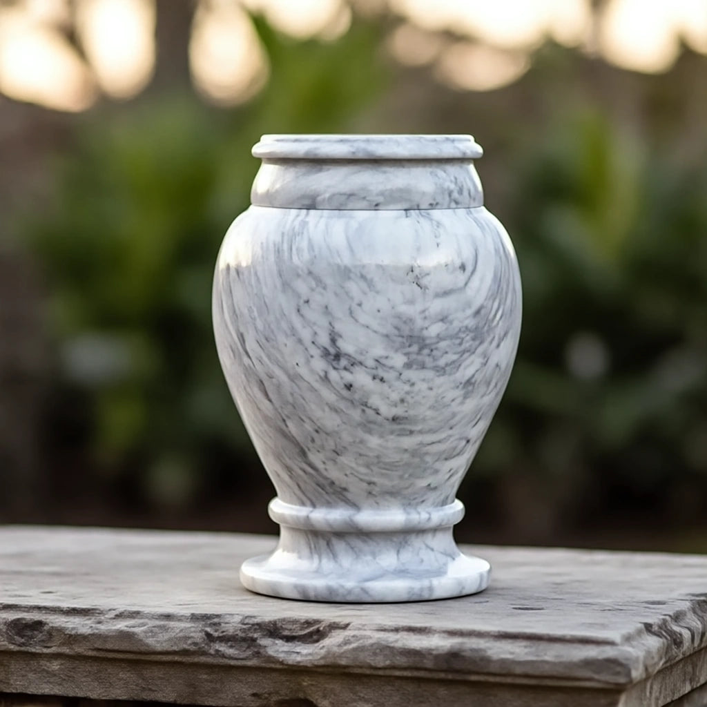 Grey Marble Pet Urn for Ashes