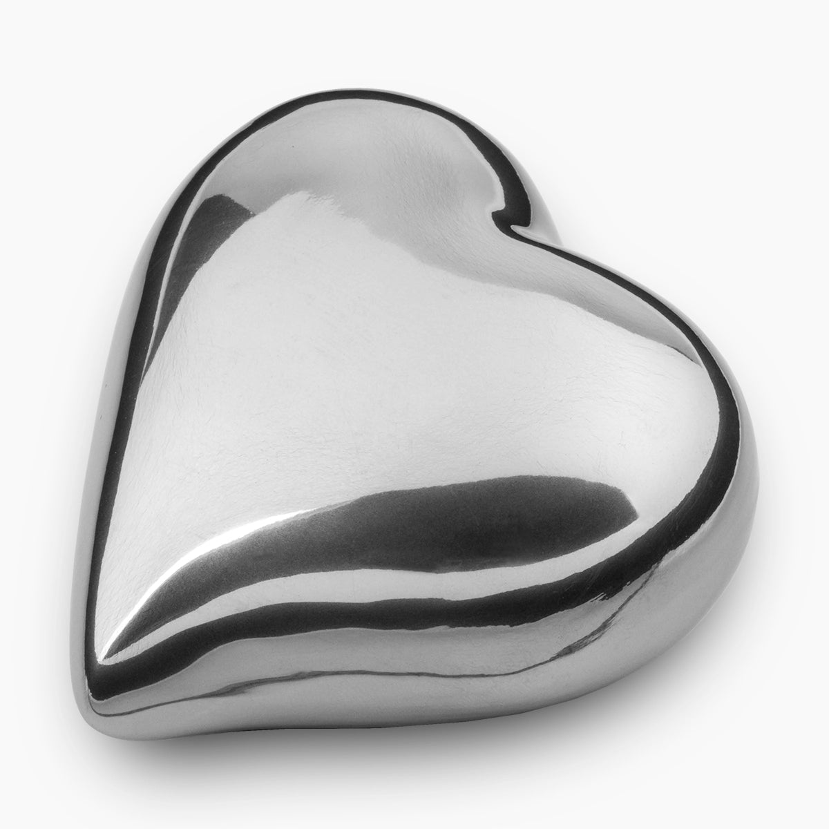 heart keepsake urn for ashes in silver