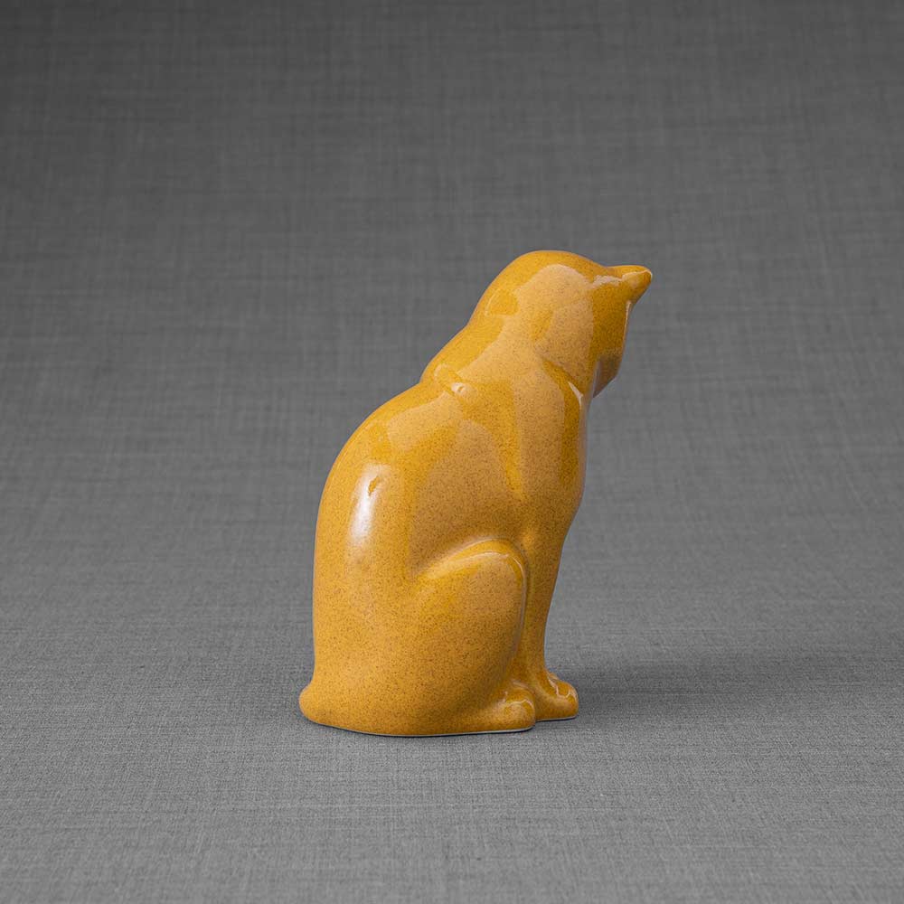 Kitten Urn For Ashes Amber Back Right