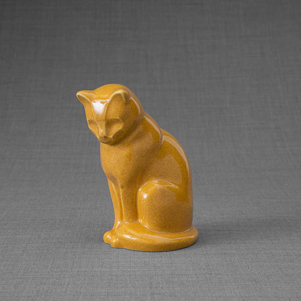 Kitten Urn For Ashes Amber Front Left