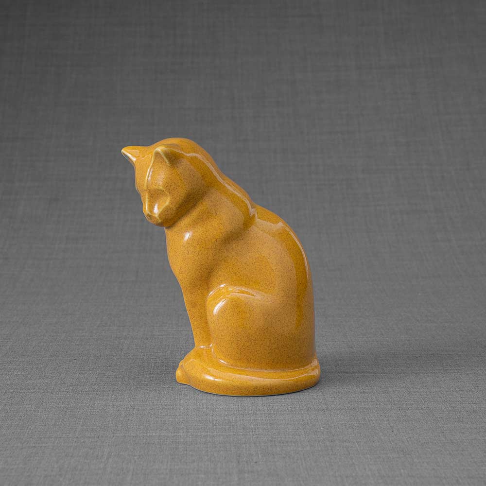 Kitten Urn For Ashes Amber Left