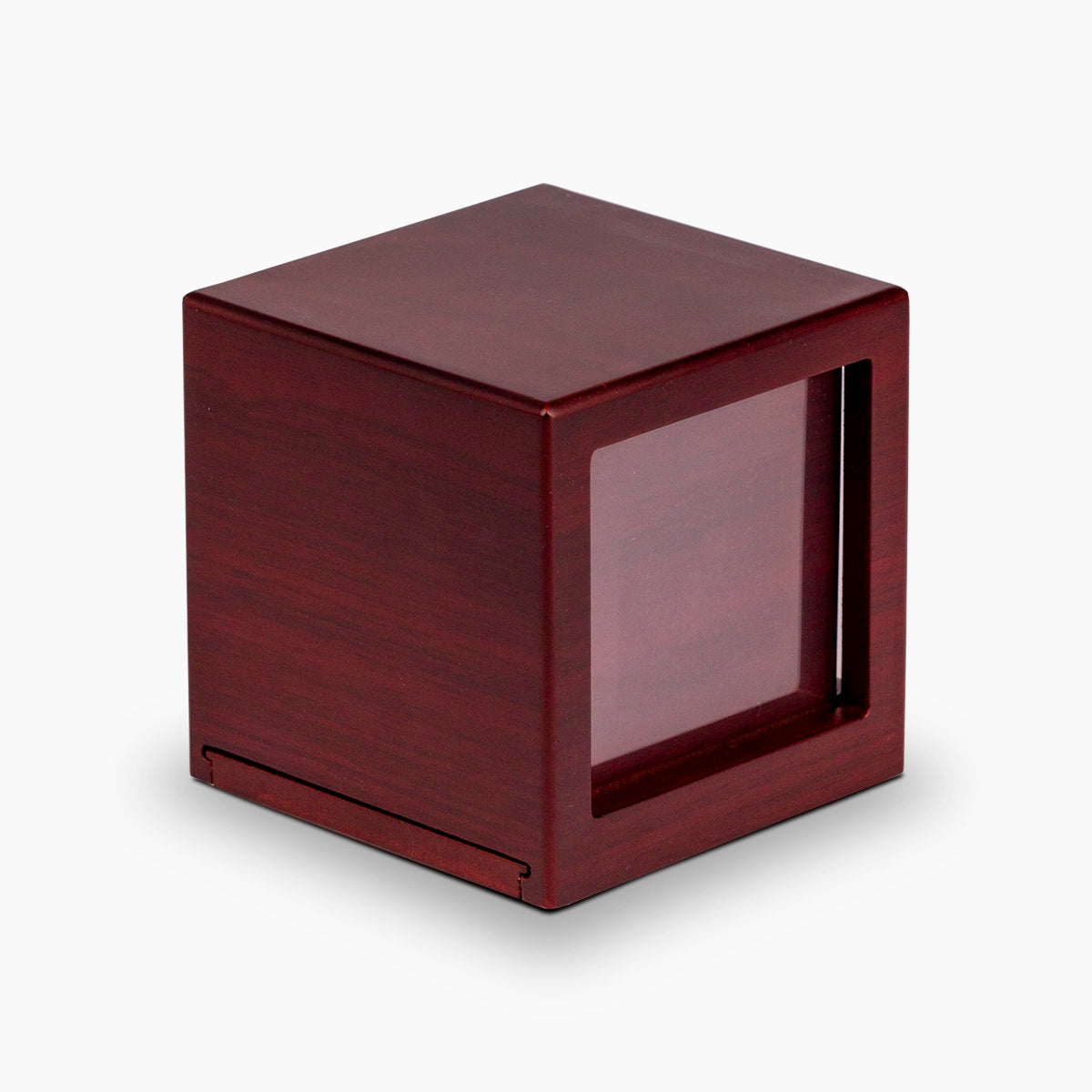 mahogany effect mdf photo cube urn for ashes medium