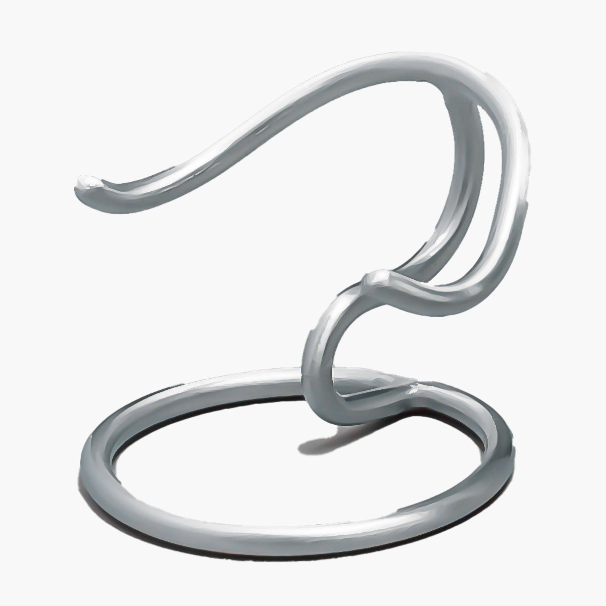 metal heart keepsake urn display stand in silver