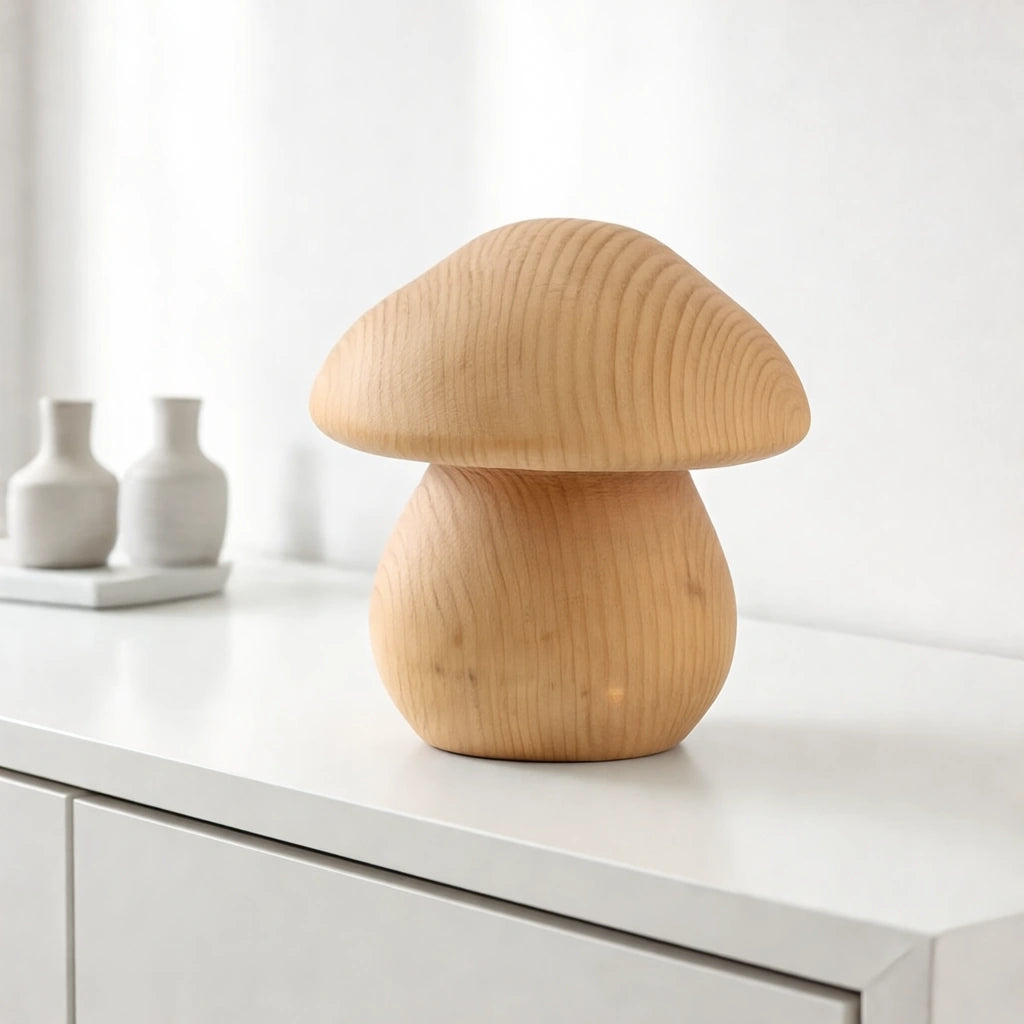 Mushroom Wooden Keepsake Urn For Ashes