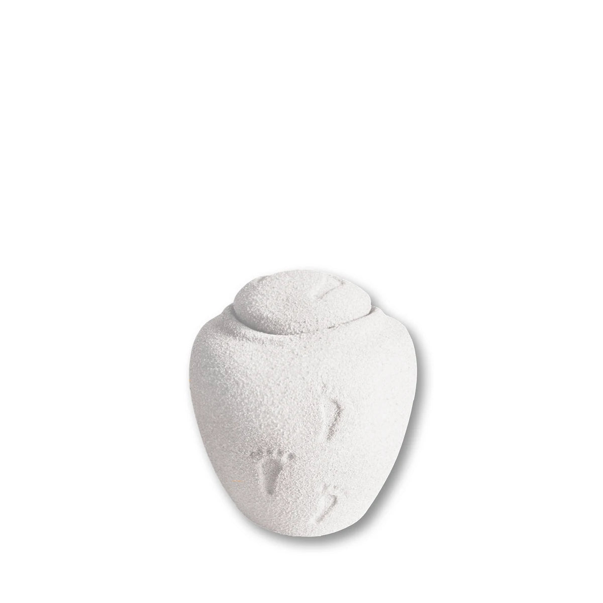 Oceane Quartz White Biodegradable Water Urn for Ashes - Adult