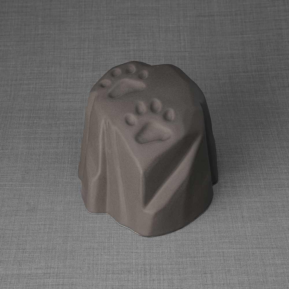 Paw Prints Dog Urn For Ashes Matte Grey