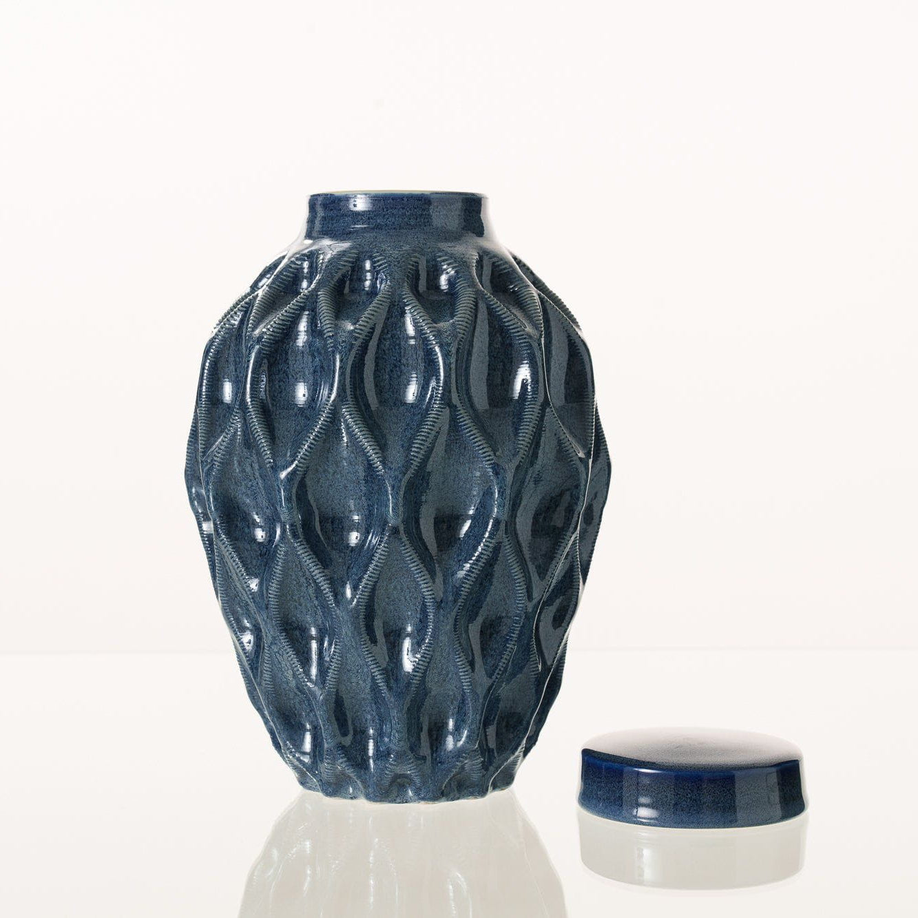 Echo Adult Cremation Urn for Ashes in Blue