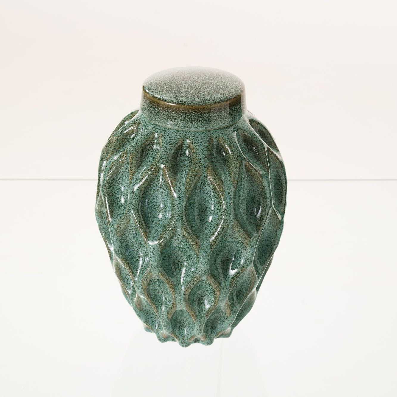 Echo Adult Cremation Urn for Ashes in Oily Green