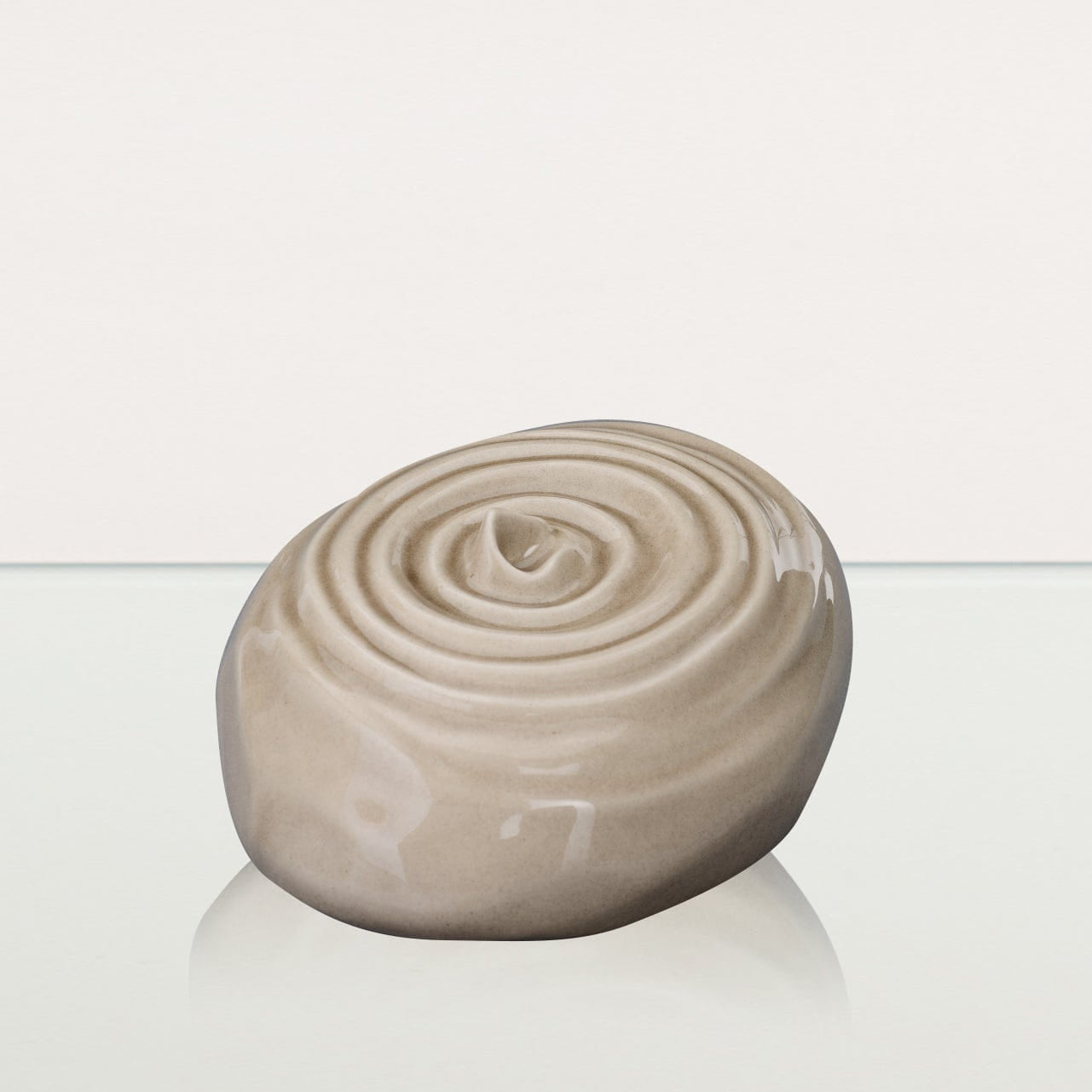 Ripples Adult Cremation Urn for Ashes in Beige Grey