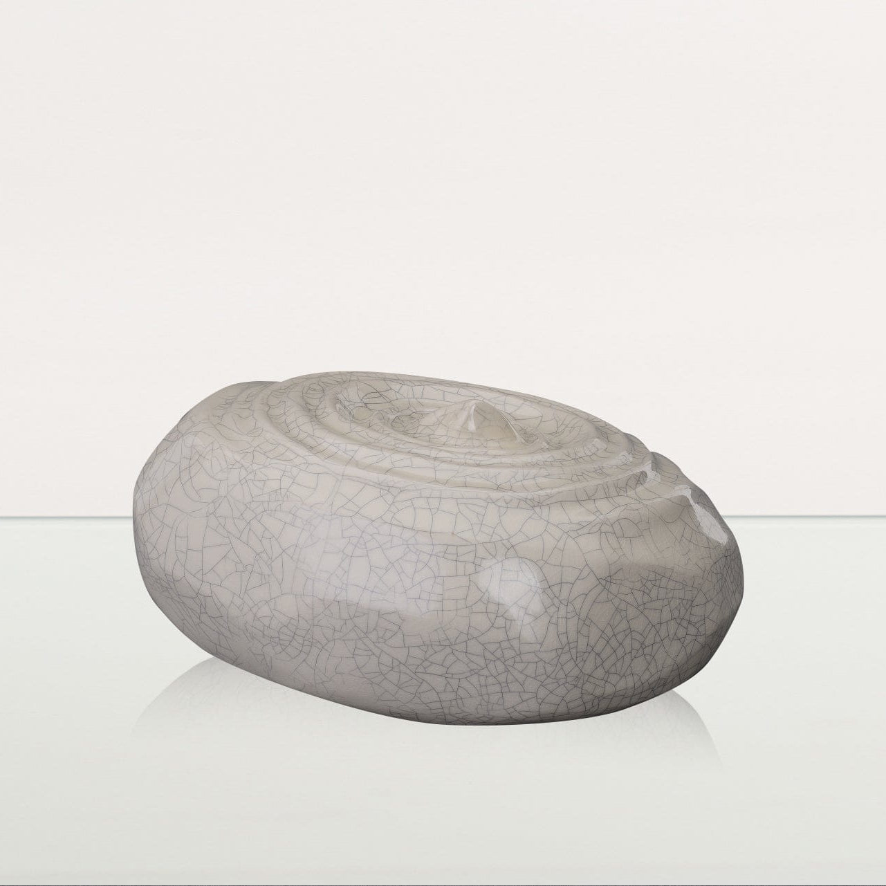 Ripples Adult Cremation Urn for Ashes in Crackle Glaze
