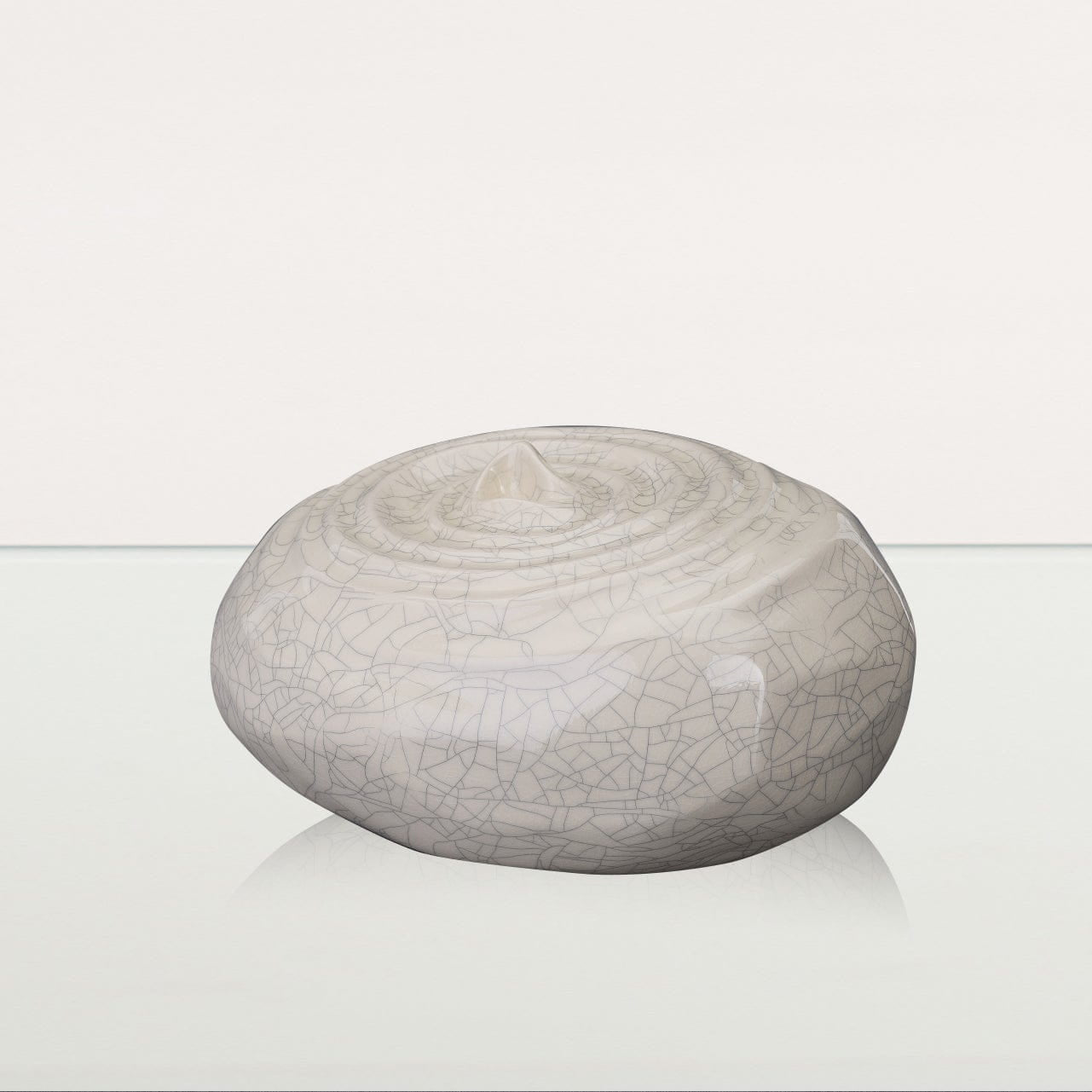 Ripples Adult Cremation Urn for Ashes in Crackle Glaze