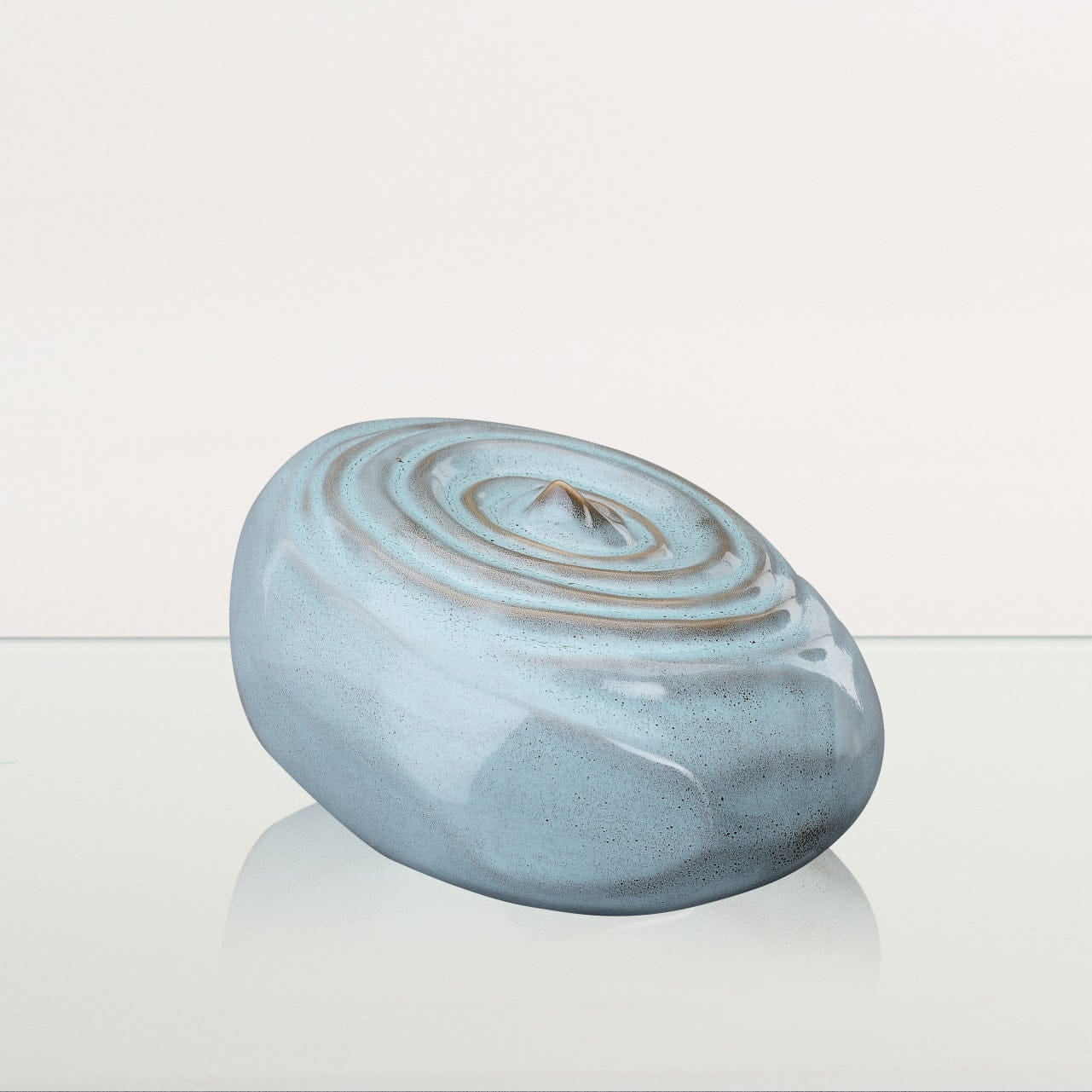 Ripples Adult Cremation Urn for Ashes in Oily Green