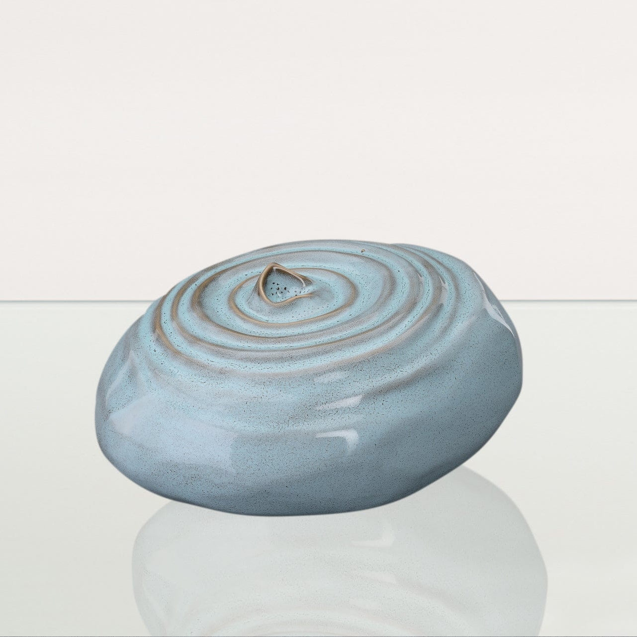 Ripples Adult Cremation Urn for Ashes in Oily Green