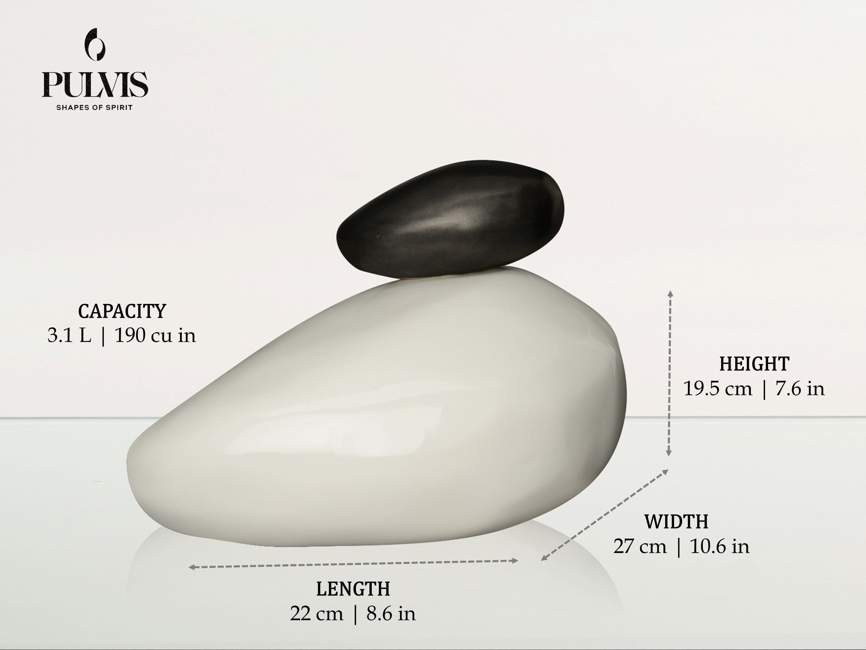 Pebbles Adult Cremation Urn for Ashes in Green