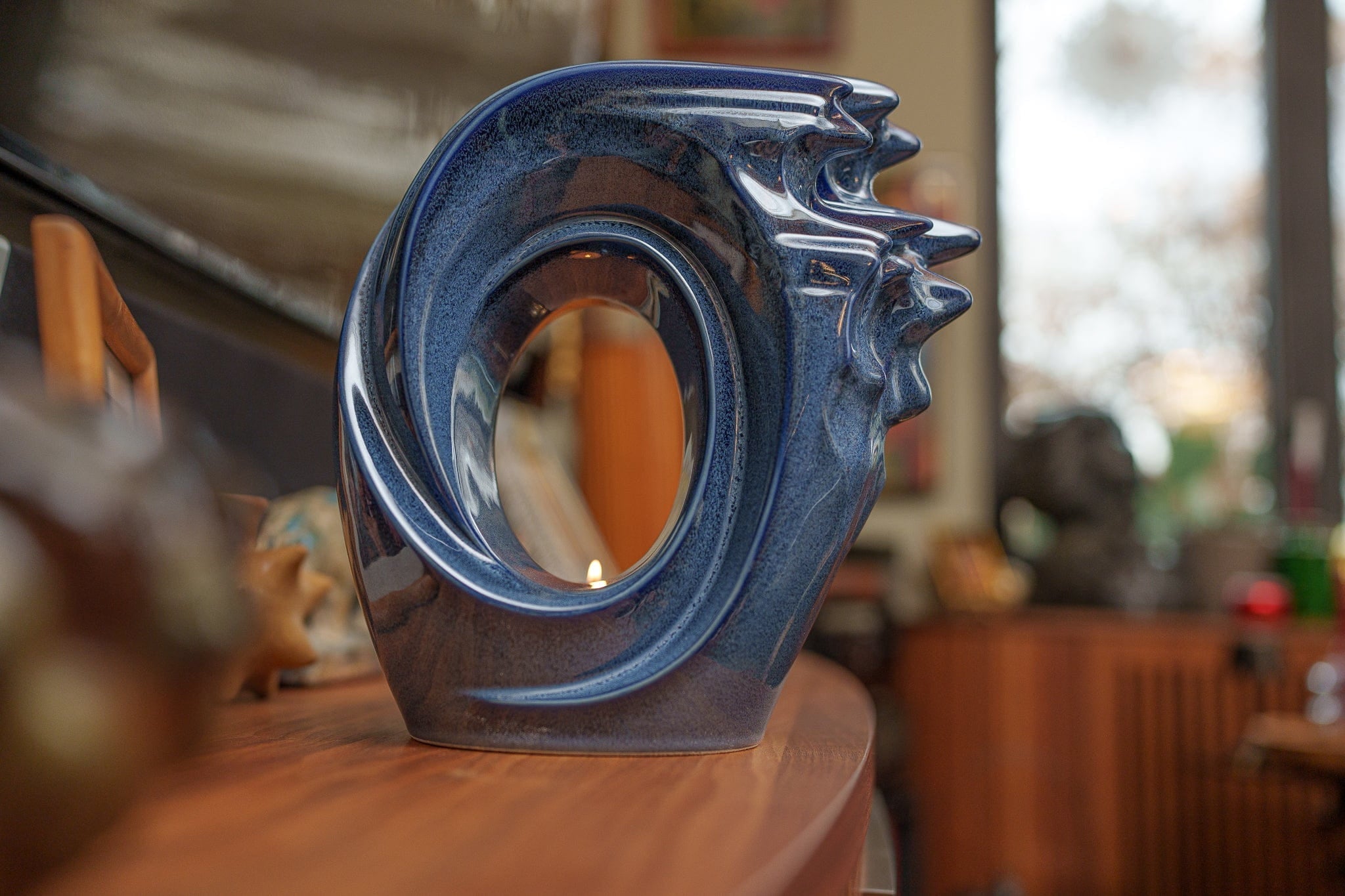 Zephyr Adult Cremation Urn for Ashes in Blue