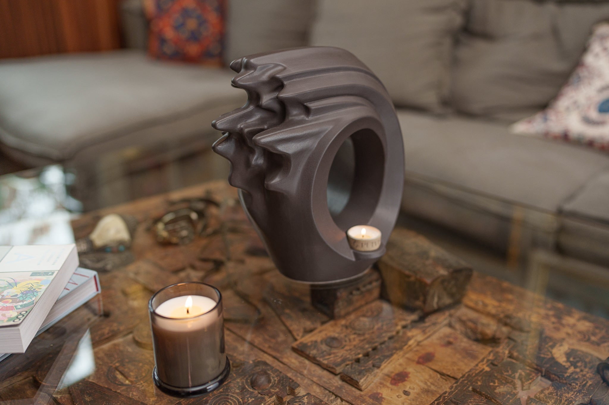 Zephyr Adult Cremation Urn for Ashes in Matte Grey