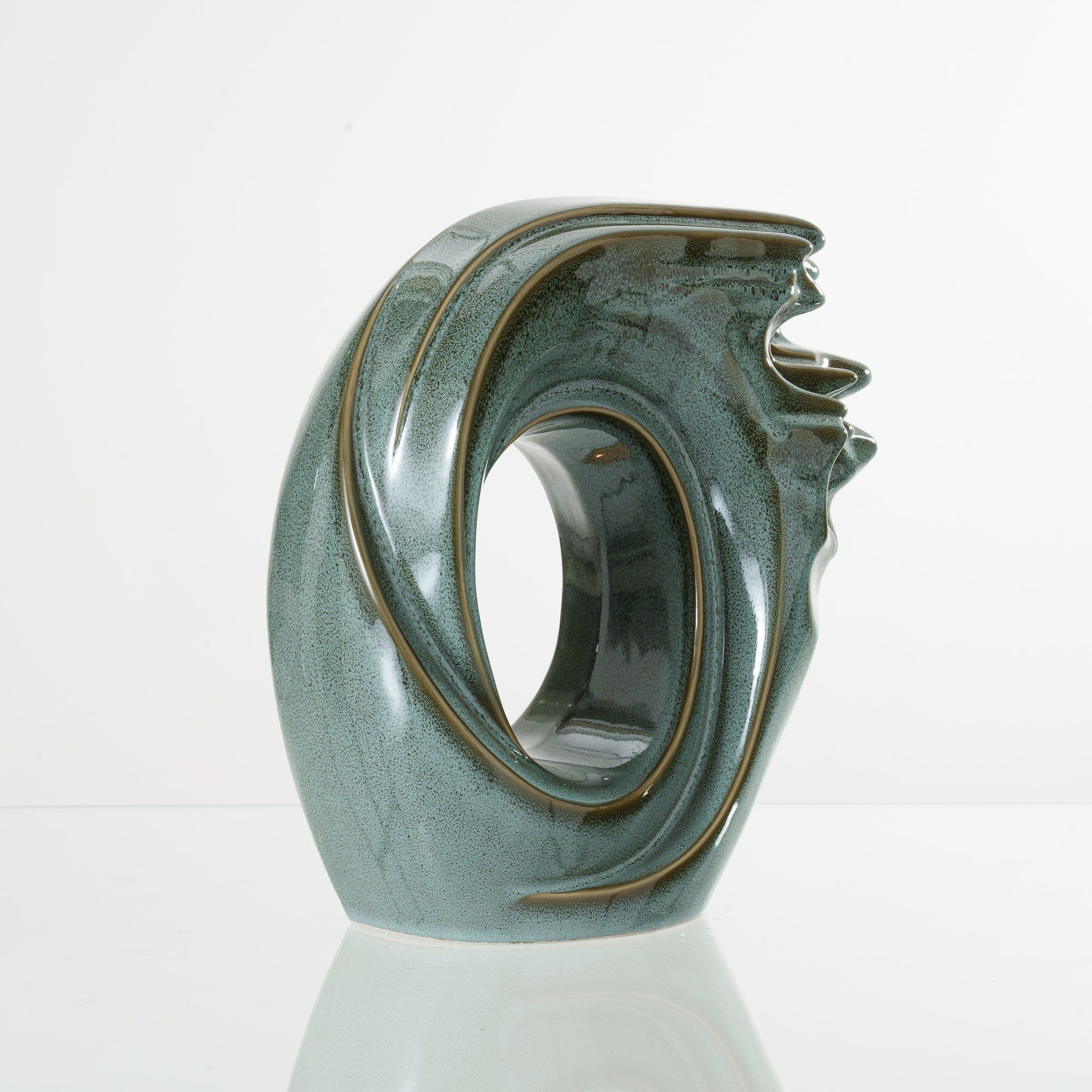 Zephyr Adult Cremation Urn for Ashes in Oily Green