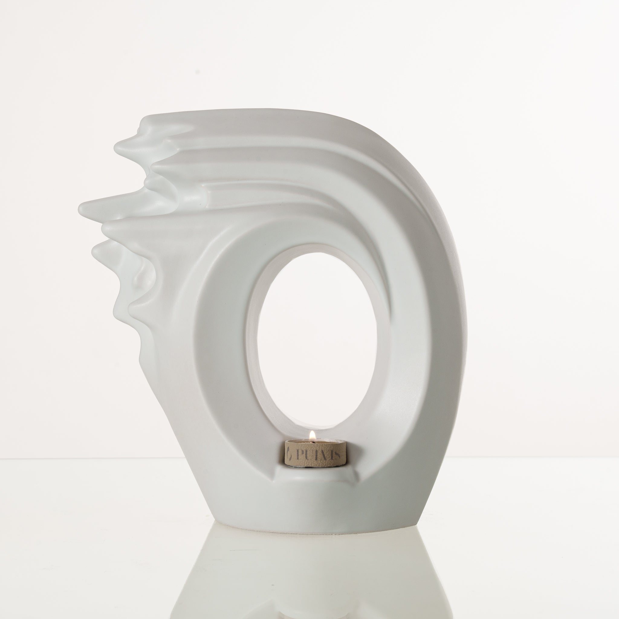 Zephyr Adult Cremation Urn for Ashes in Matte White