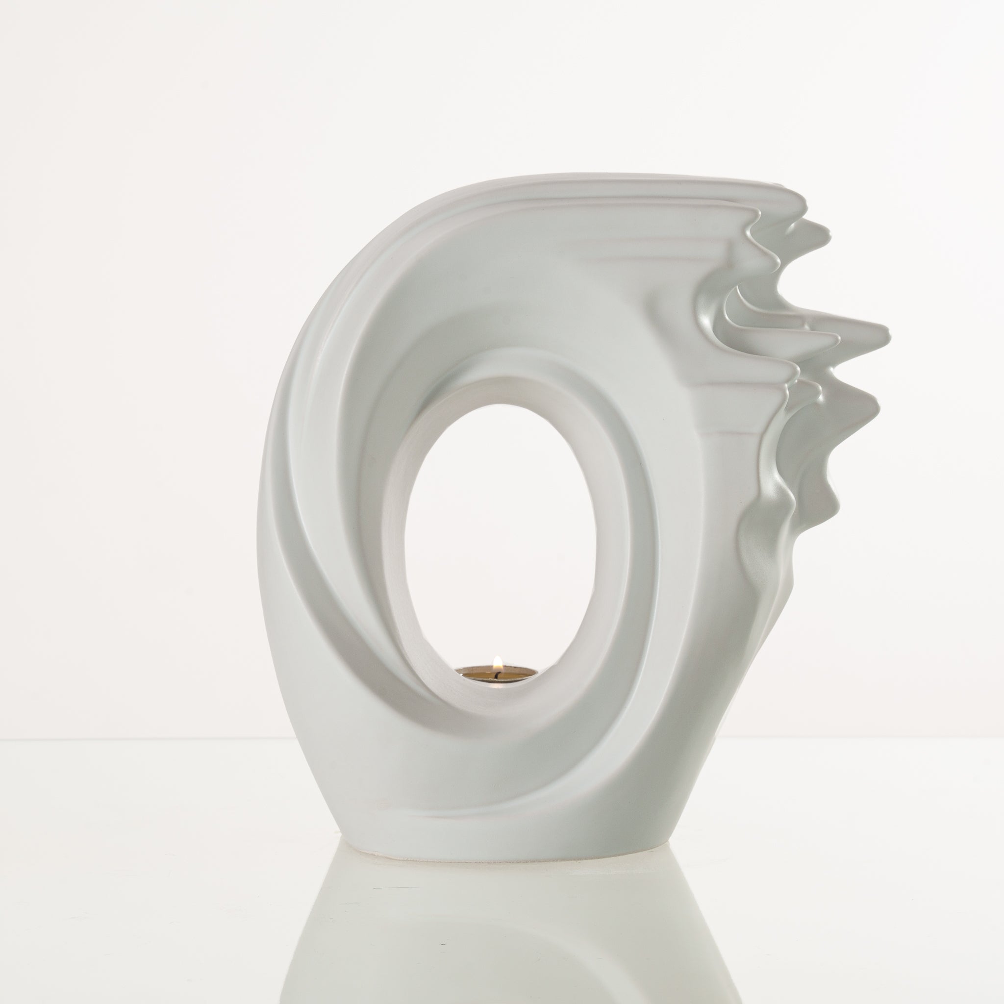 Zephyr Adult Cremation Urn for Ashes in Matte White