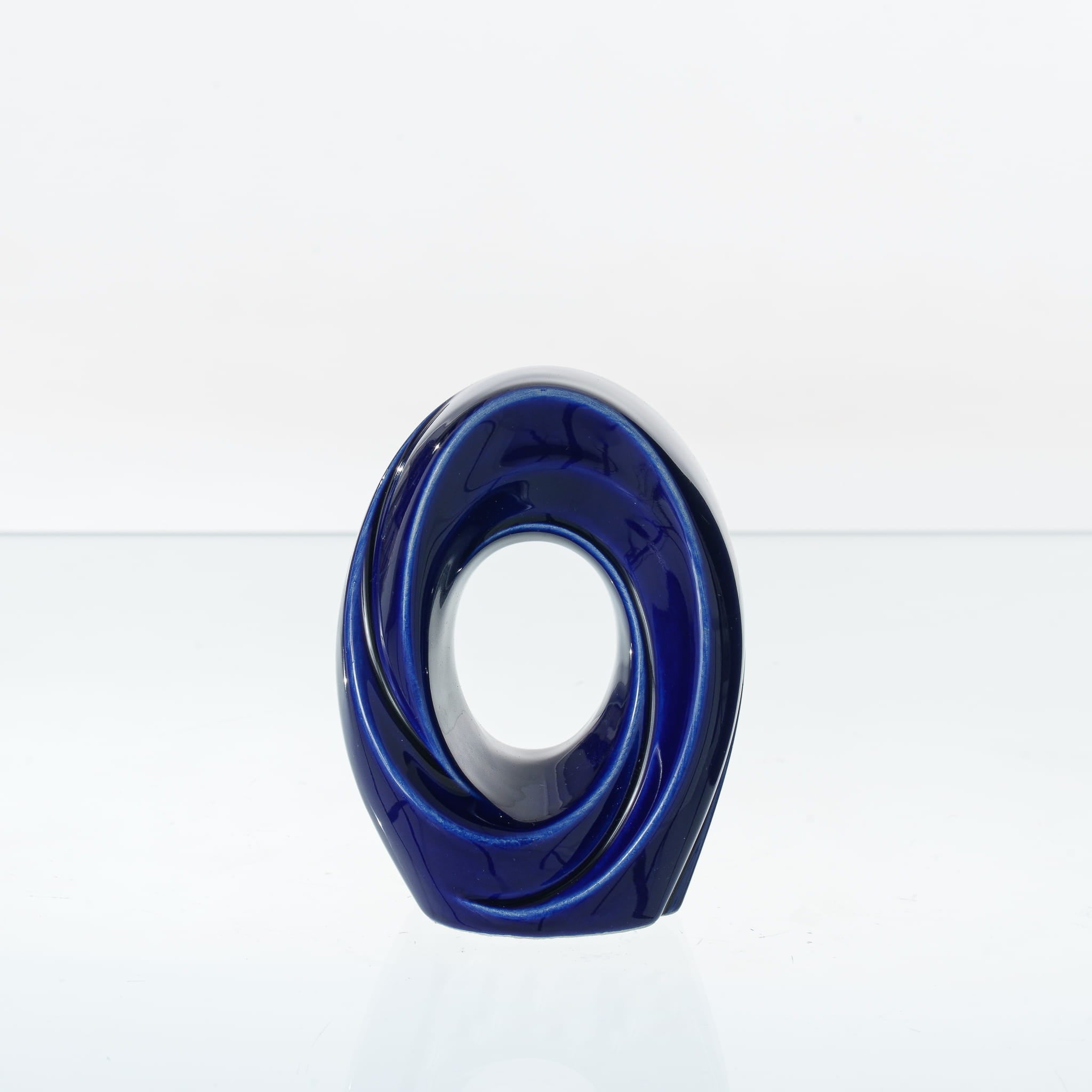 Small Urn "The Passage" - Handmade Ceramic Urn | Metallic Blue