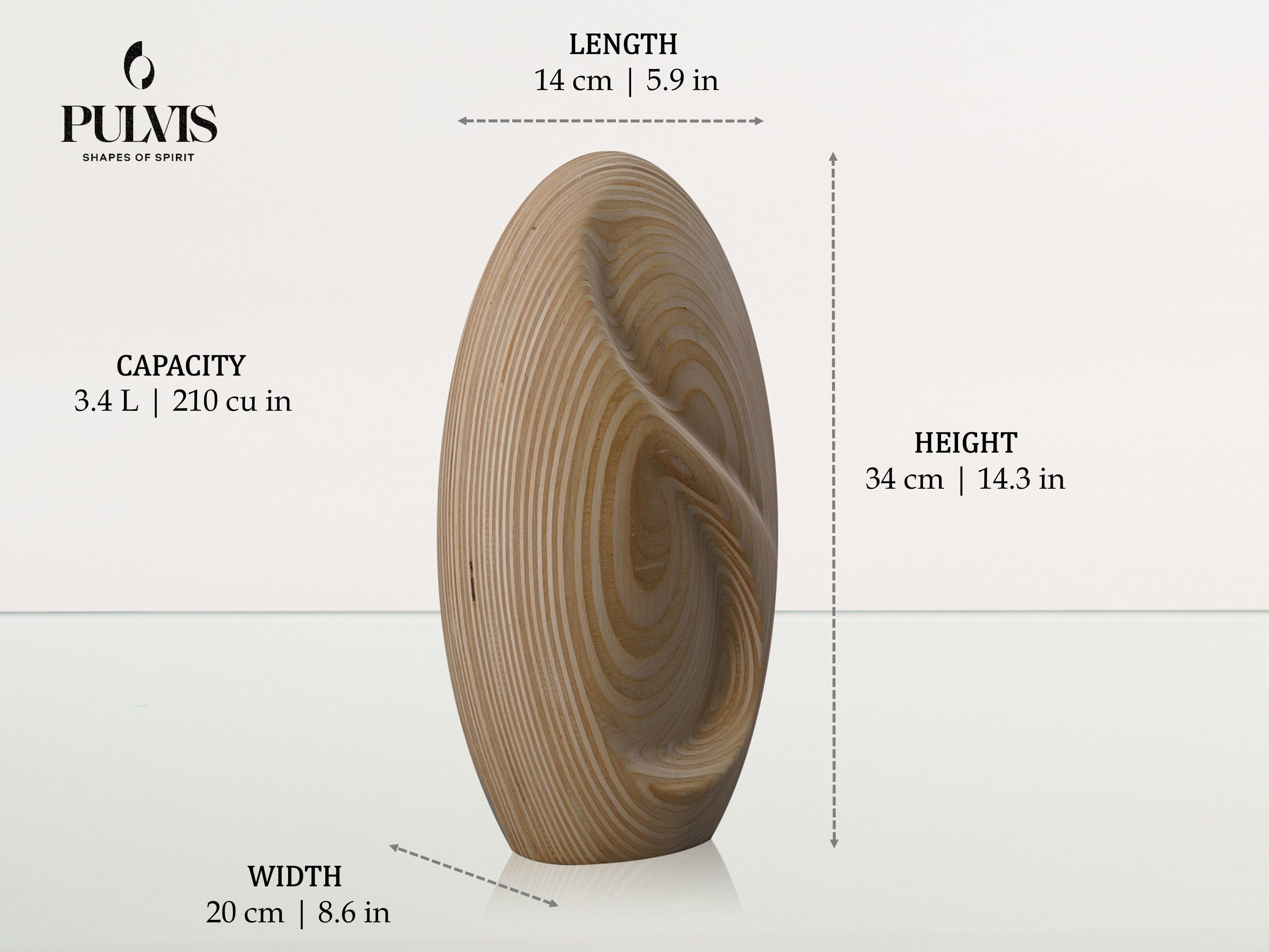 Infinity Wooden Urn for Ashes - Premium Plywood