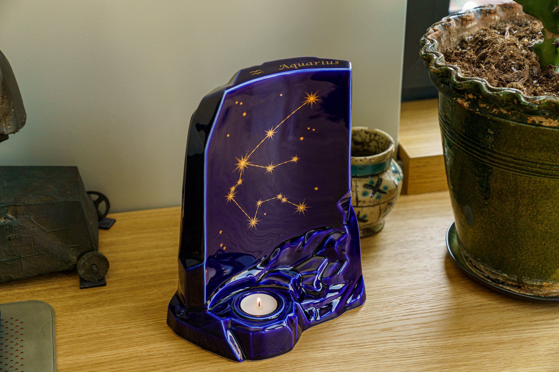 Zodiac Aquarius Adult Cremation Urn for Ashes