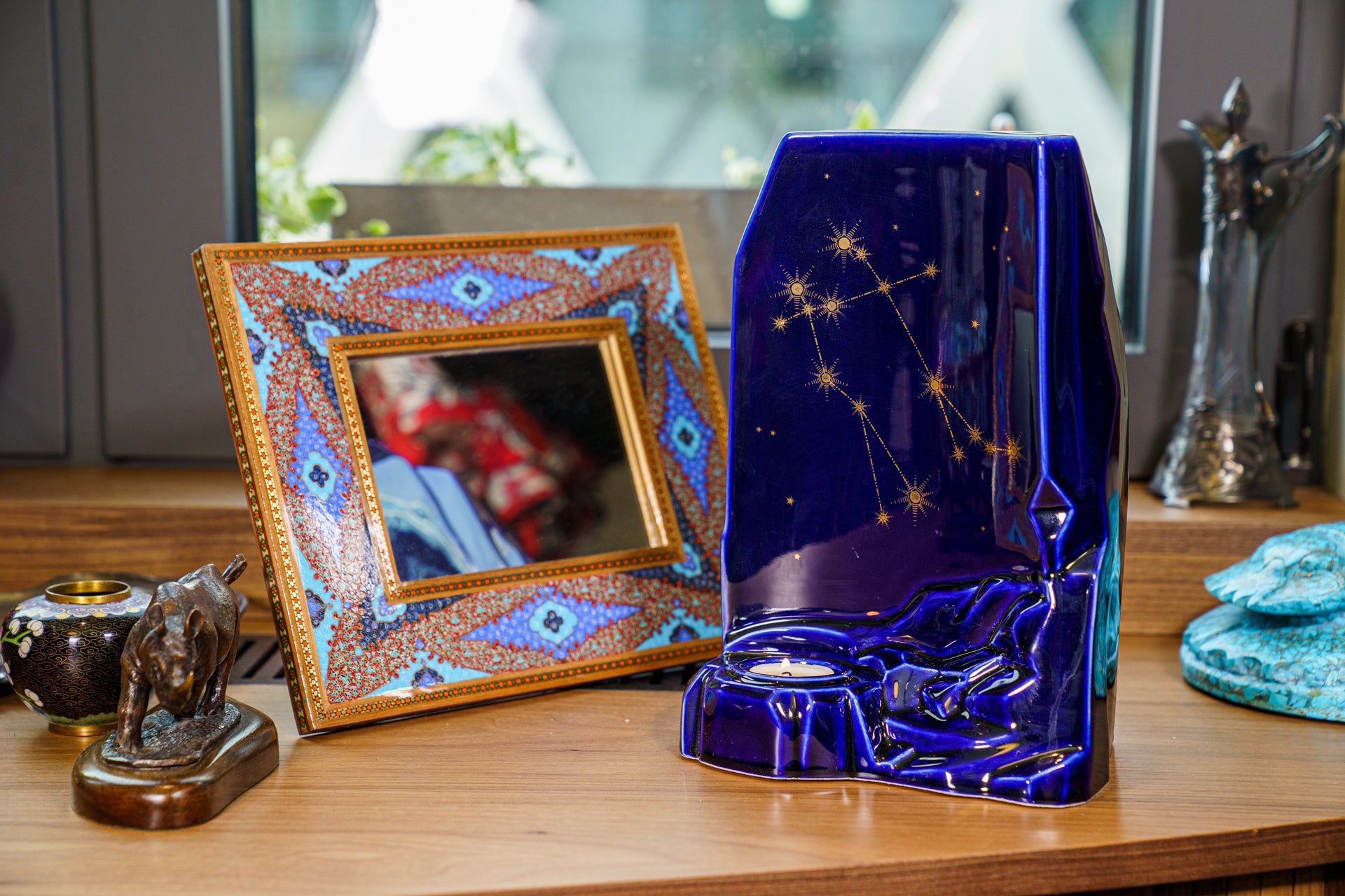 Zodiac Gemini Small Urn for Ashes