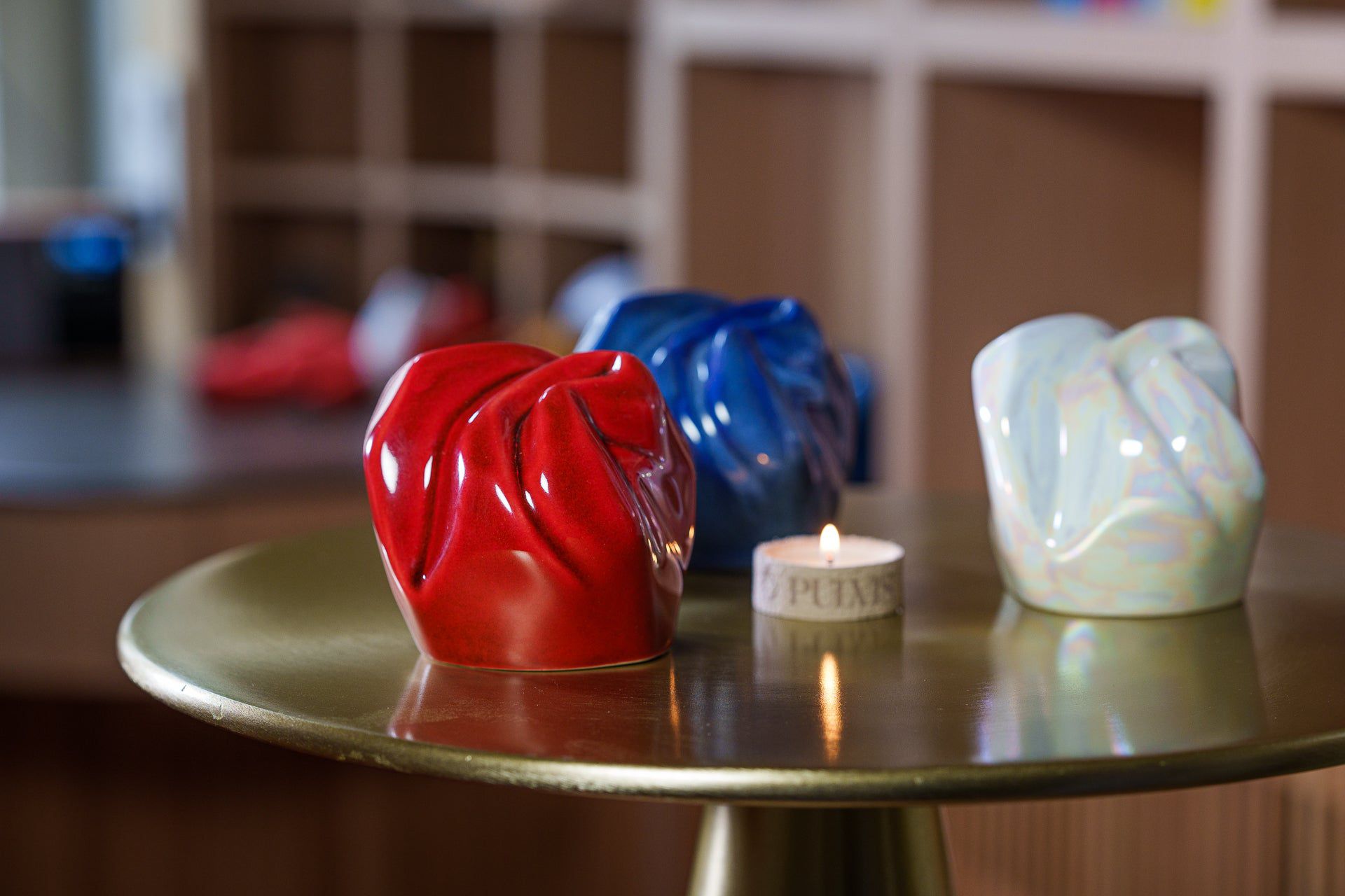 Precious Small Urn for Ashes in Blue