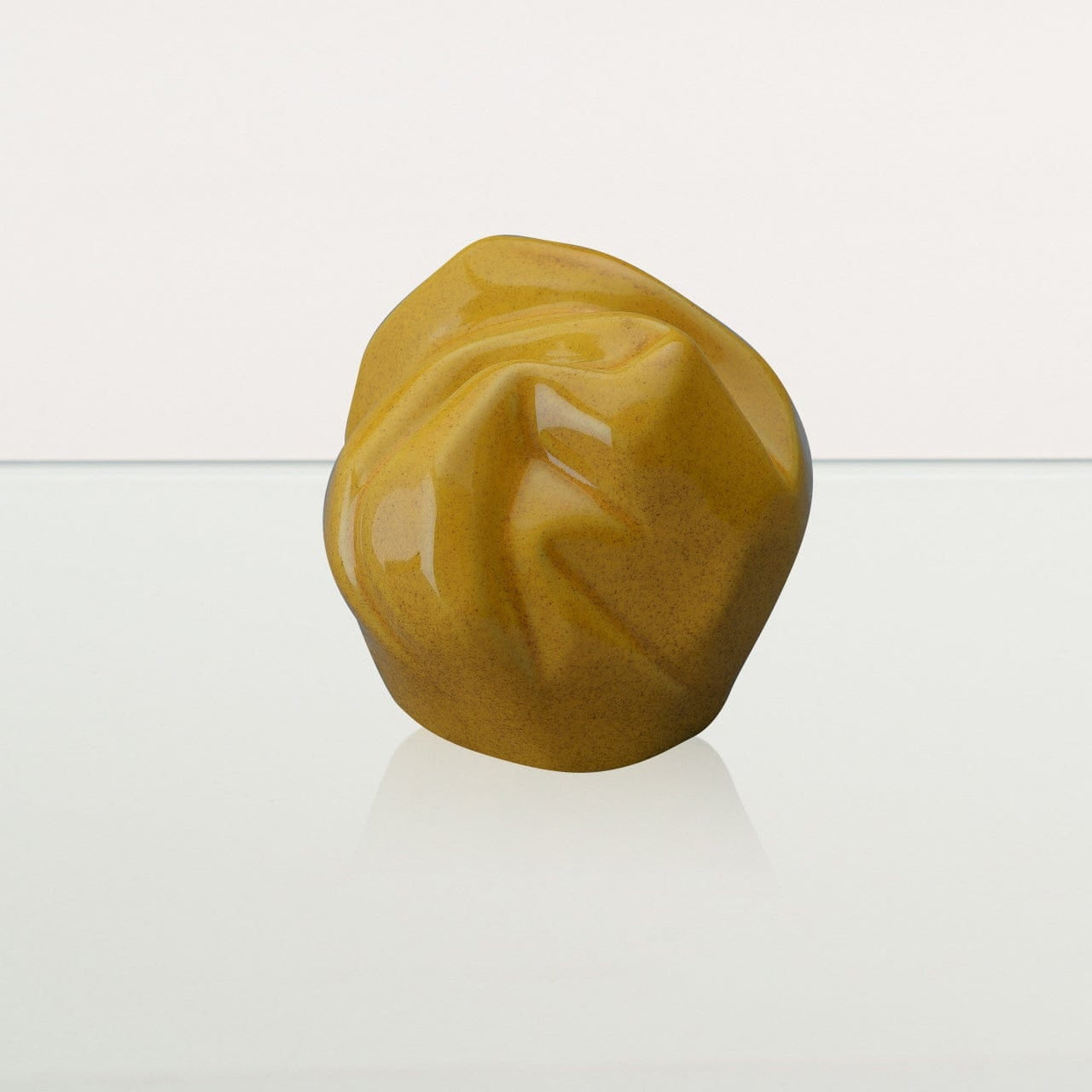 Precious Small Urn for Ashes in Amber Yellow